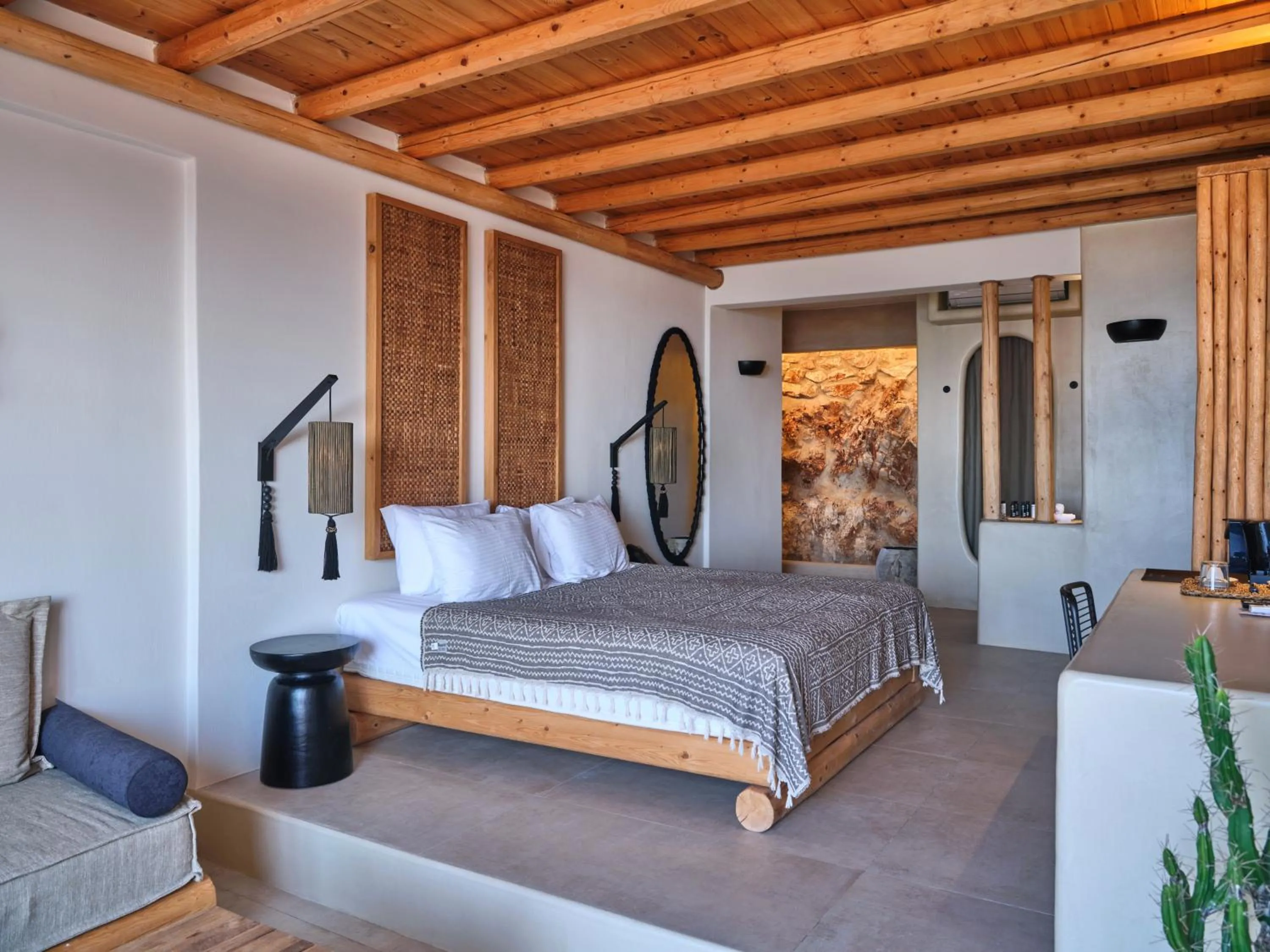 Bedroom, Bed in Mythic Paros , Adults Only