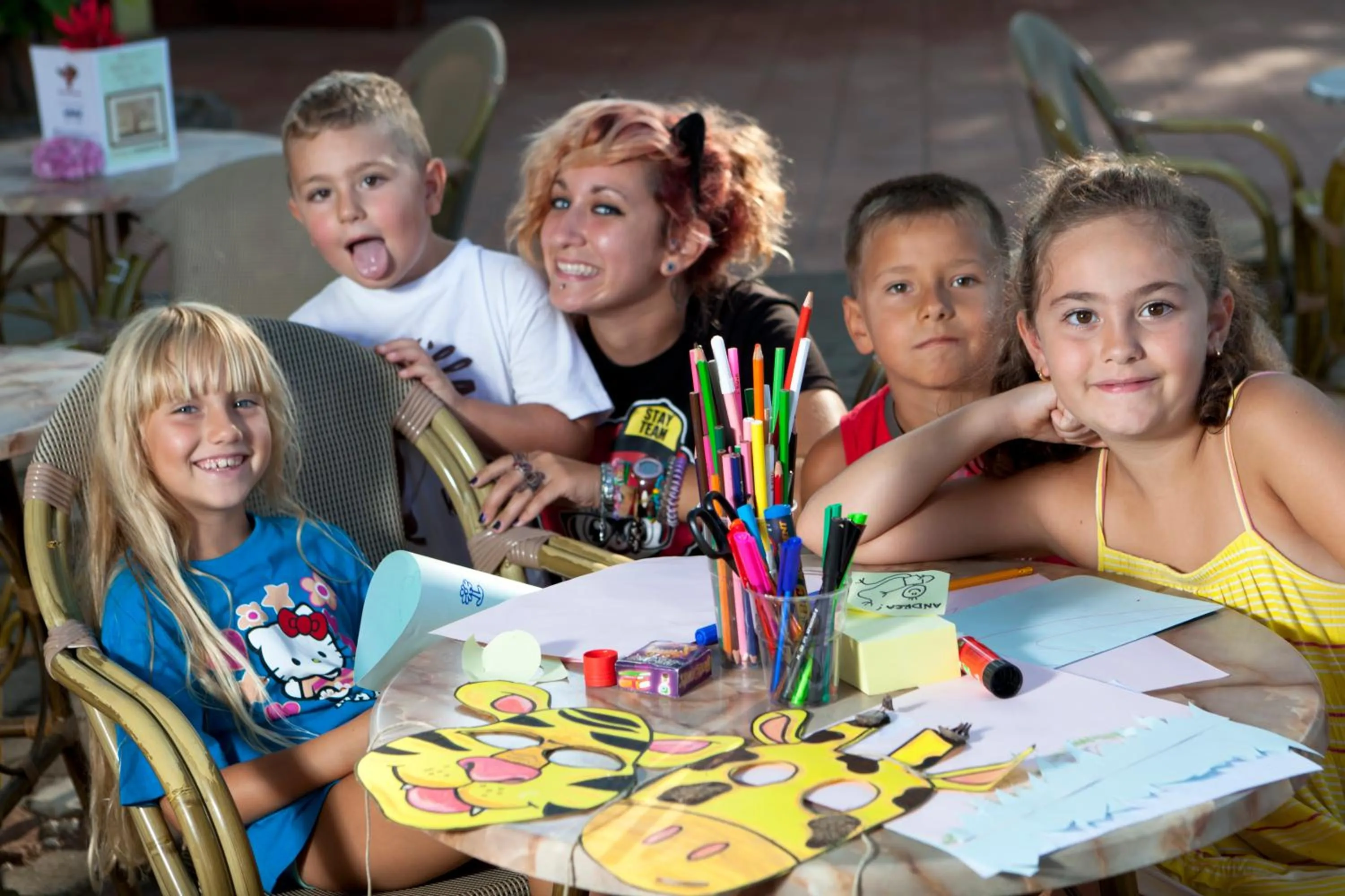 young children in Hotel Fortezza