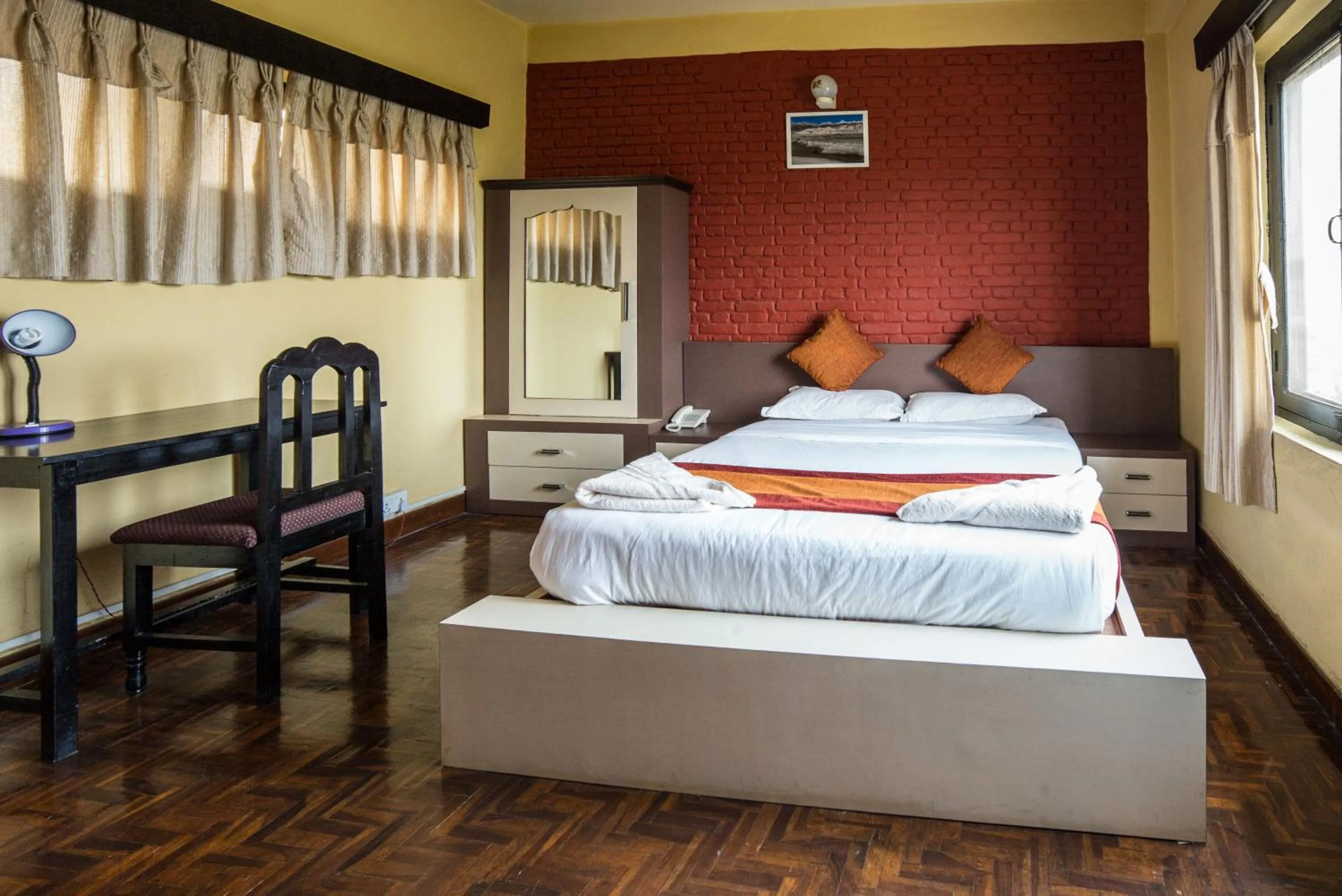 Photo of the whole room, Bed in Planet Bhaktapur Hotel