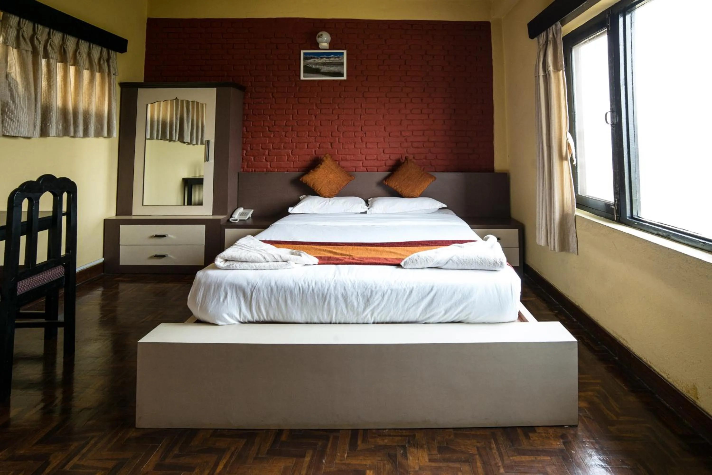 Photo of the whole room, Bed in Planet Bhaktapur Hotel
