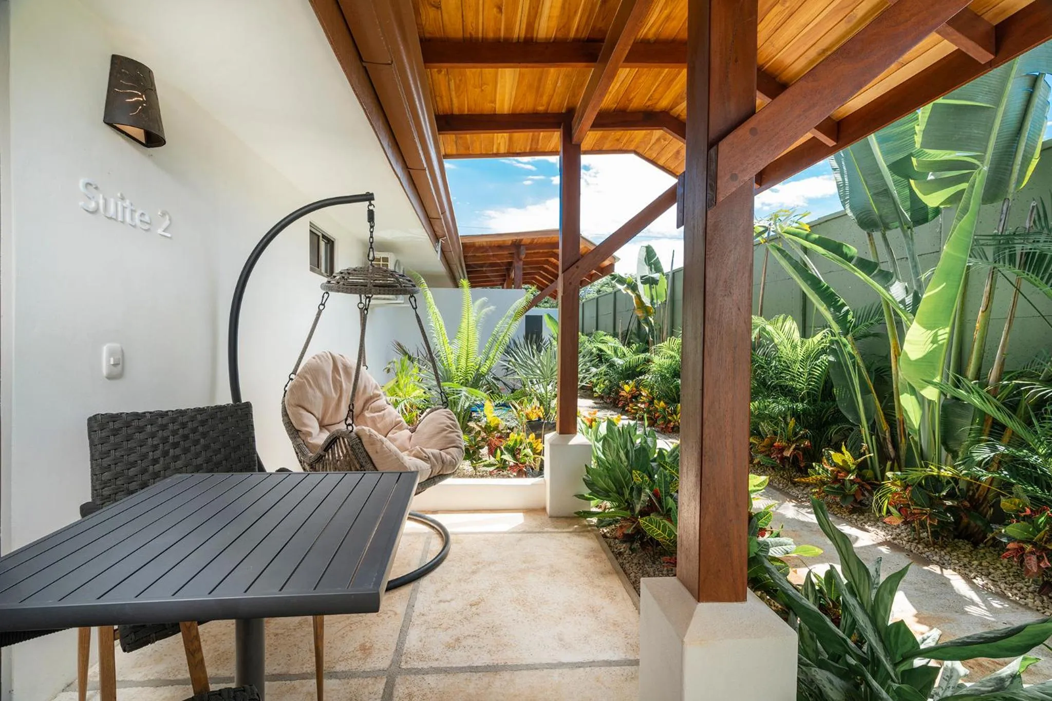 Patio in Cafe Playa Negra Hotel