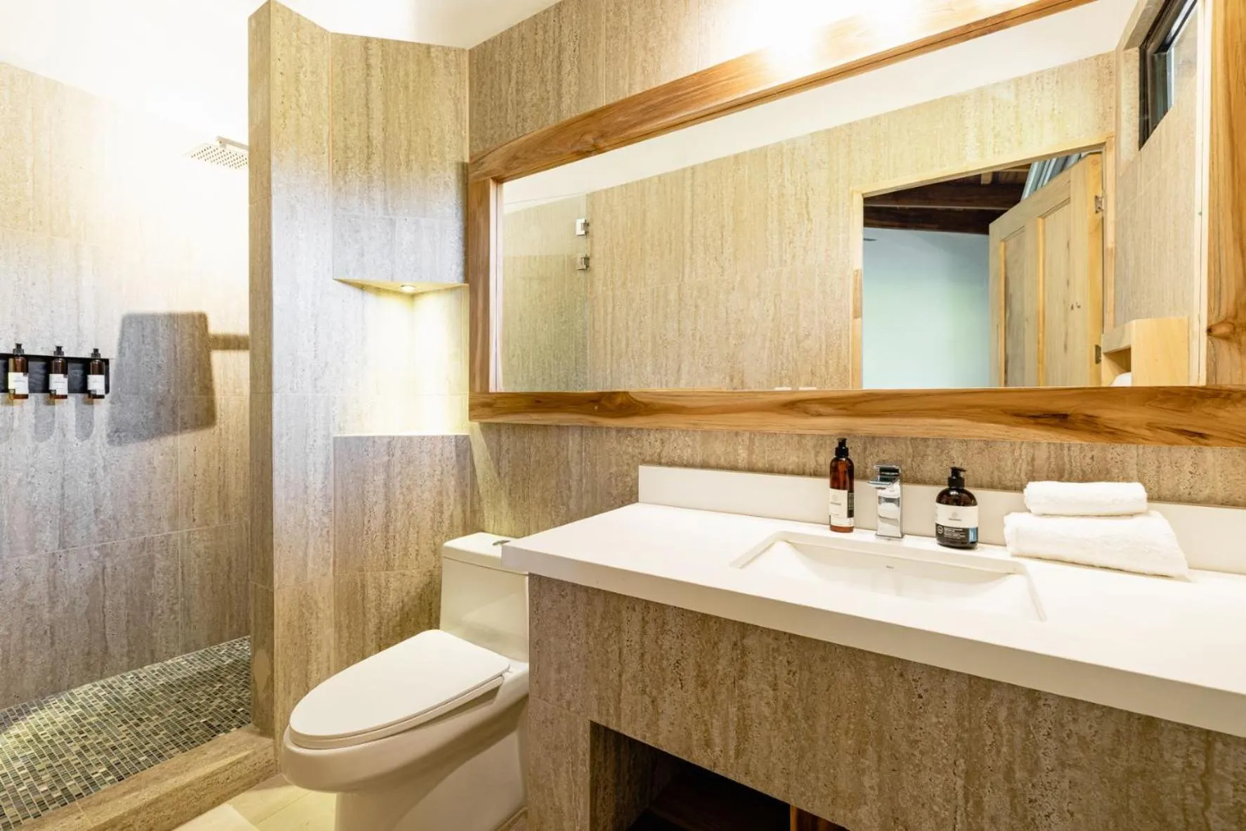 Shower in Cafe Playa Negra Hotel