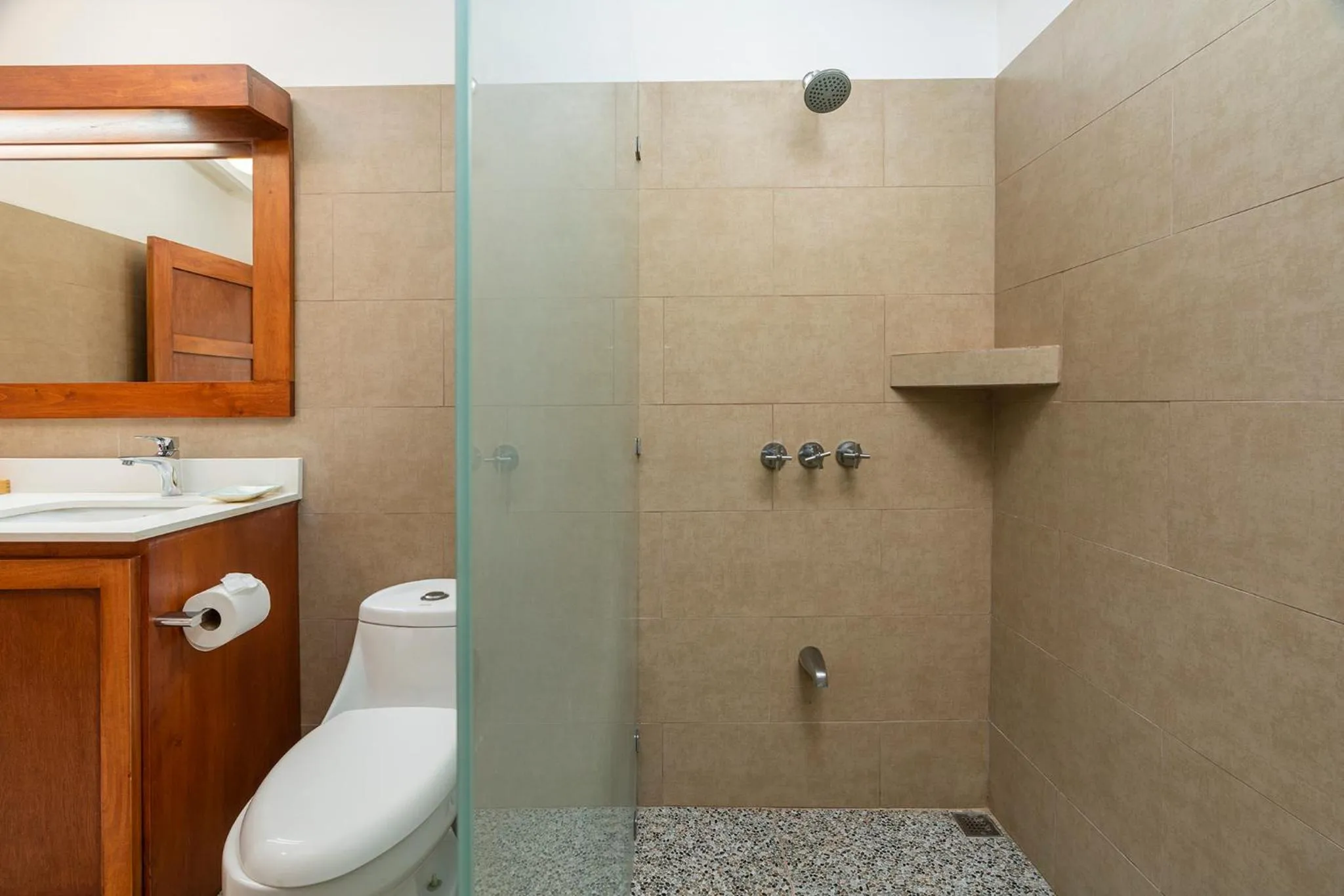 Shower in Cafe Playa Negra Hotel