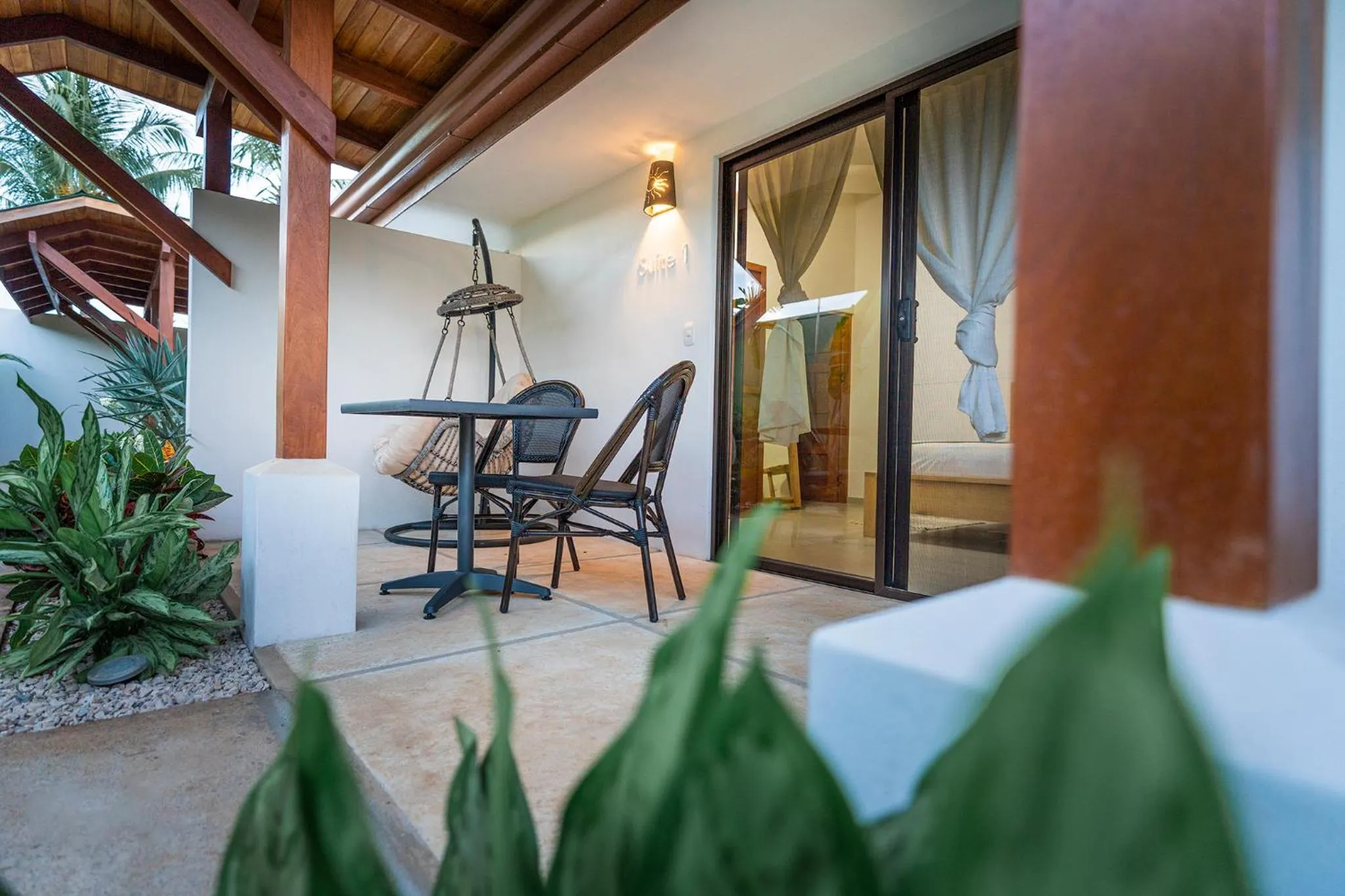 Patio in Cafe Playa Negra Hotel