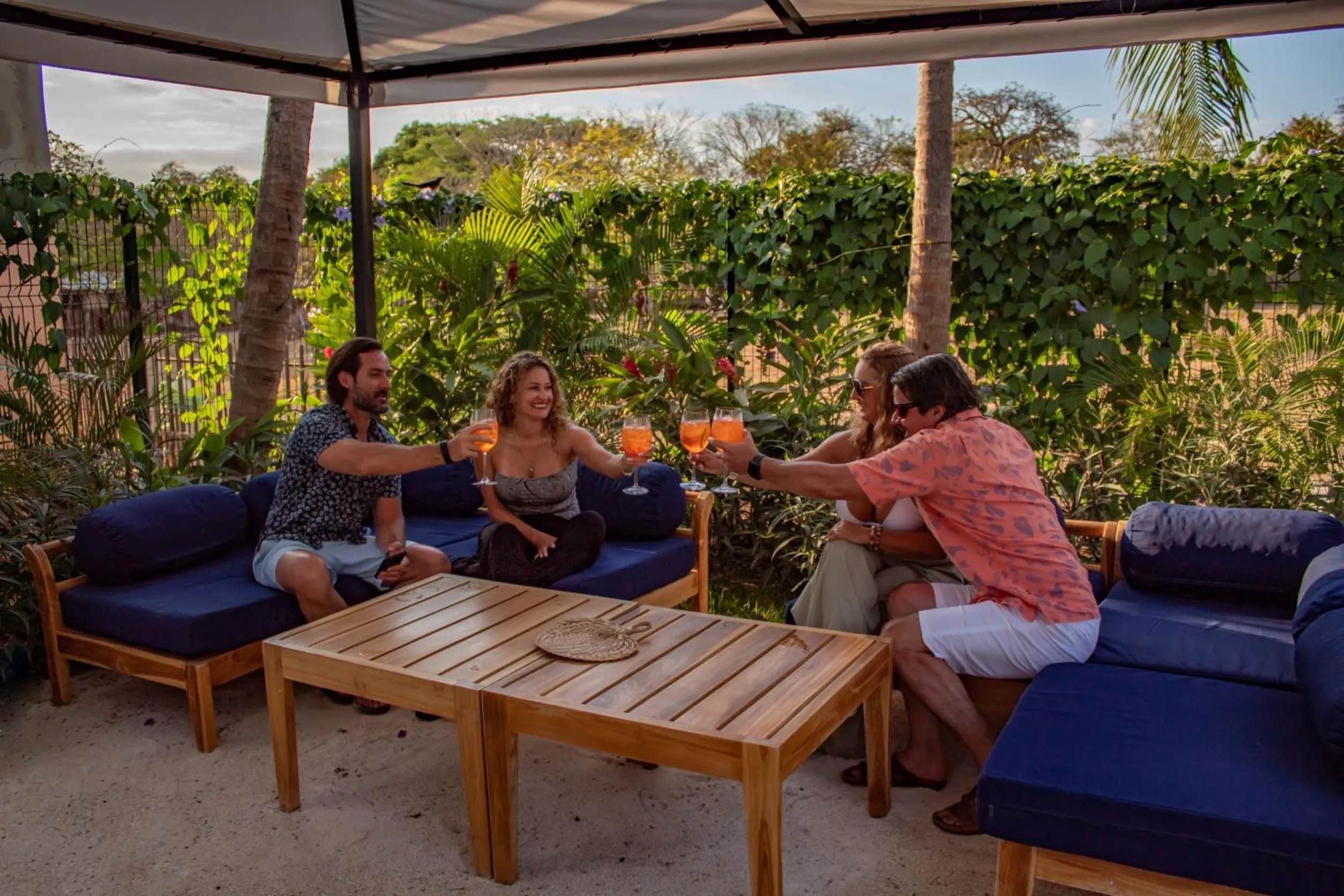 Garden in Cafe Playa Negra Hotel