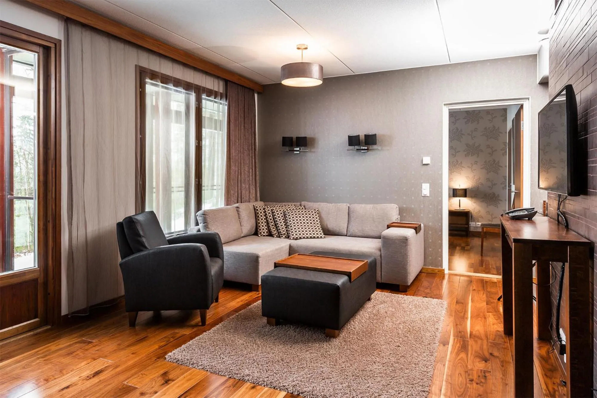 Living room in Imatran Kylpylä Spa Apartments