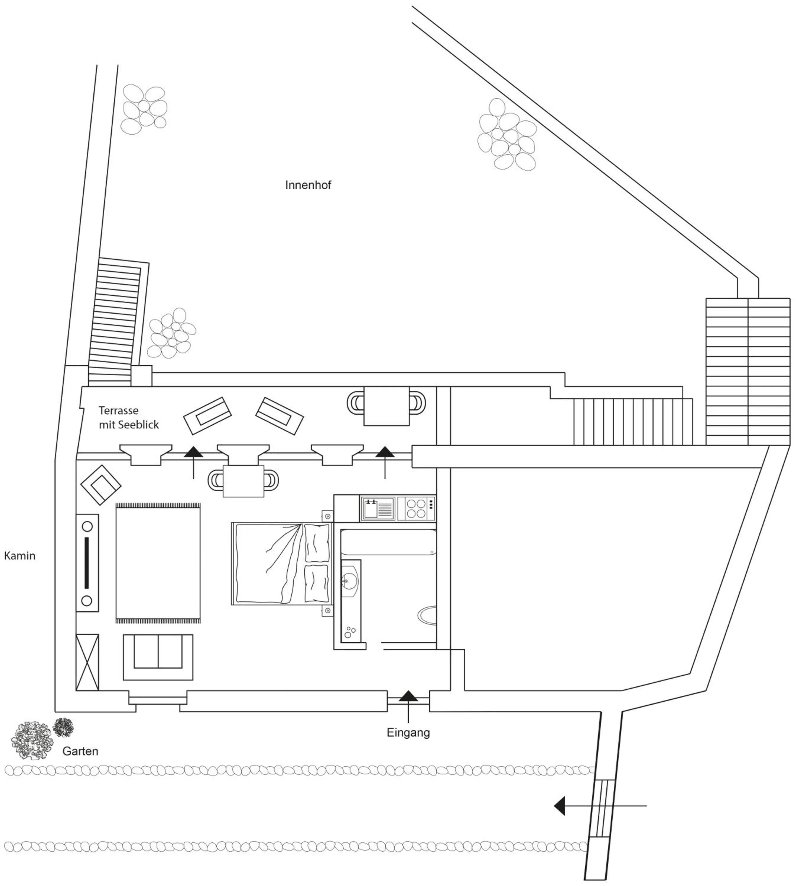 Photo of the whole room in Il Chiostrino