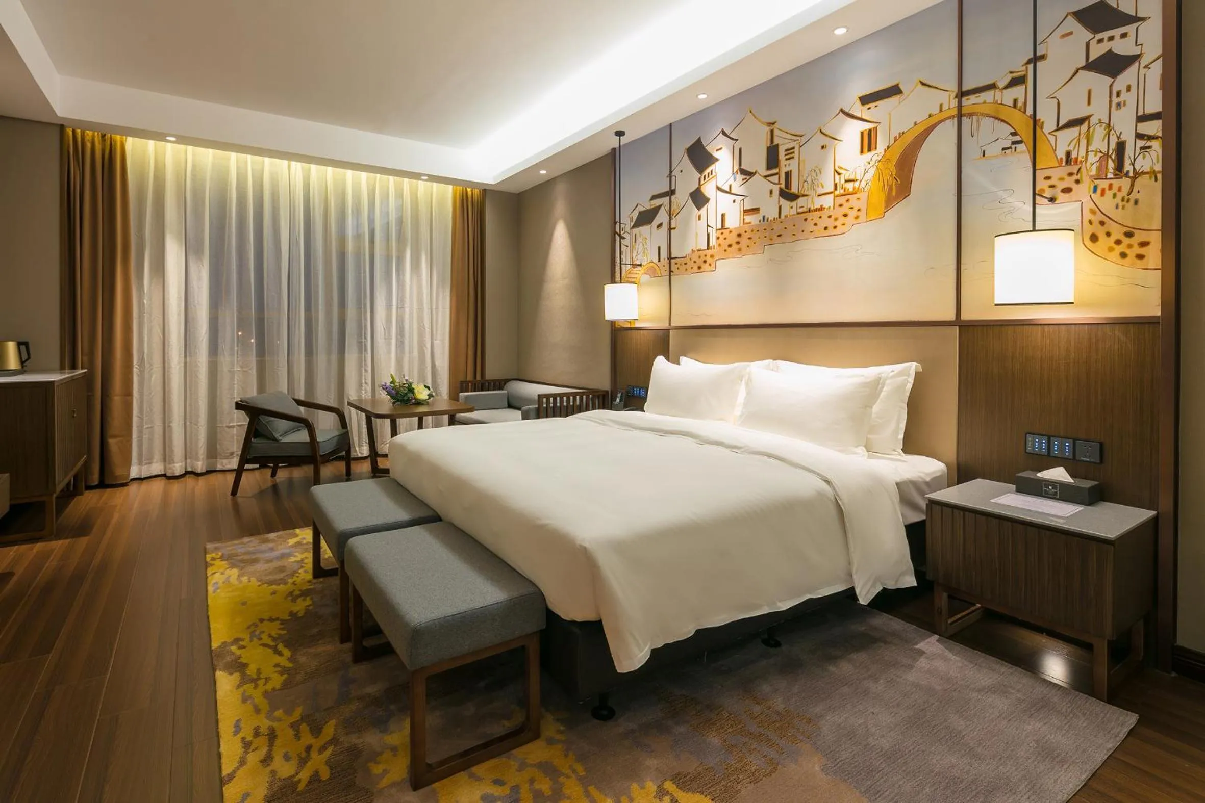 Bed in Millennium Resort Wuyishan