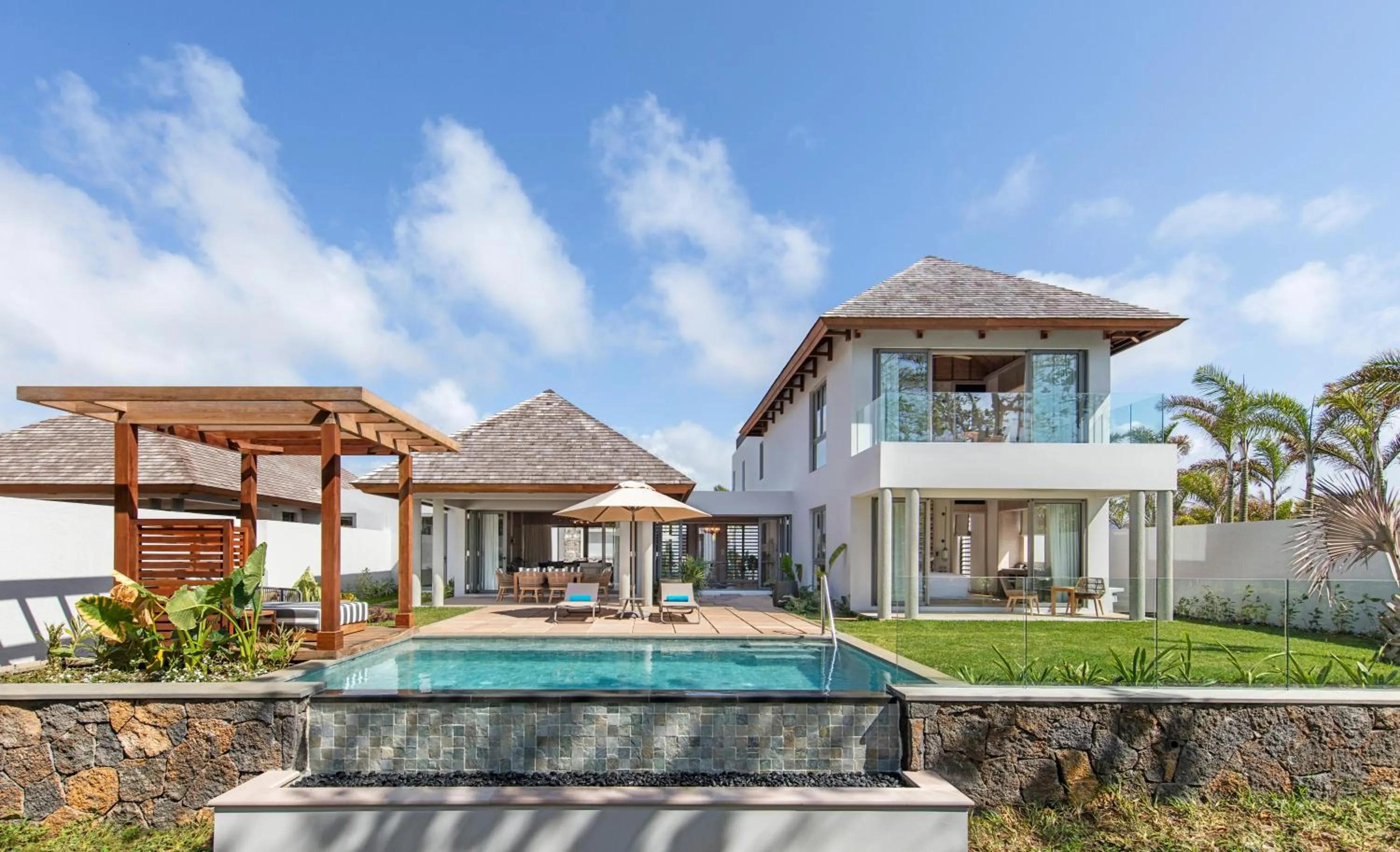 Pool view in Anantara Iko Mauritius Resort & Villas