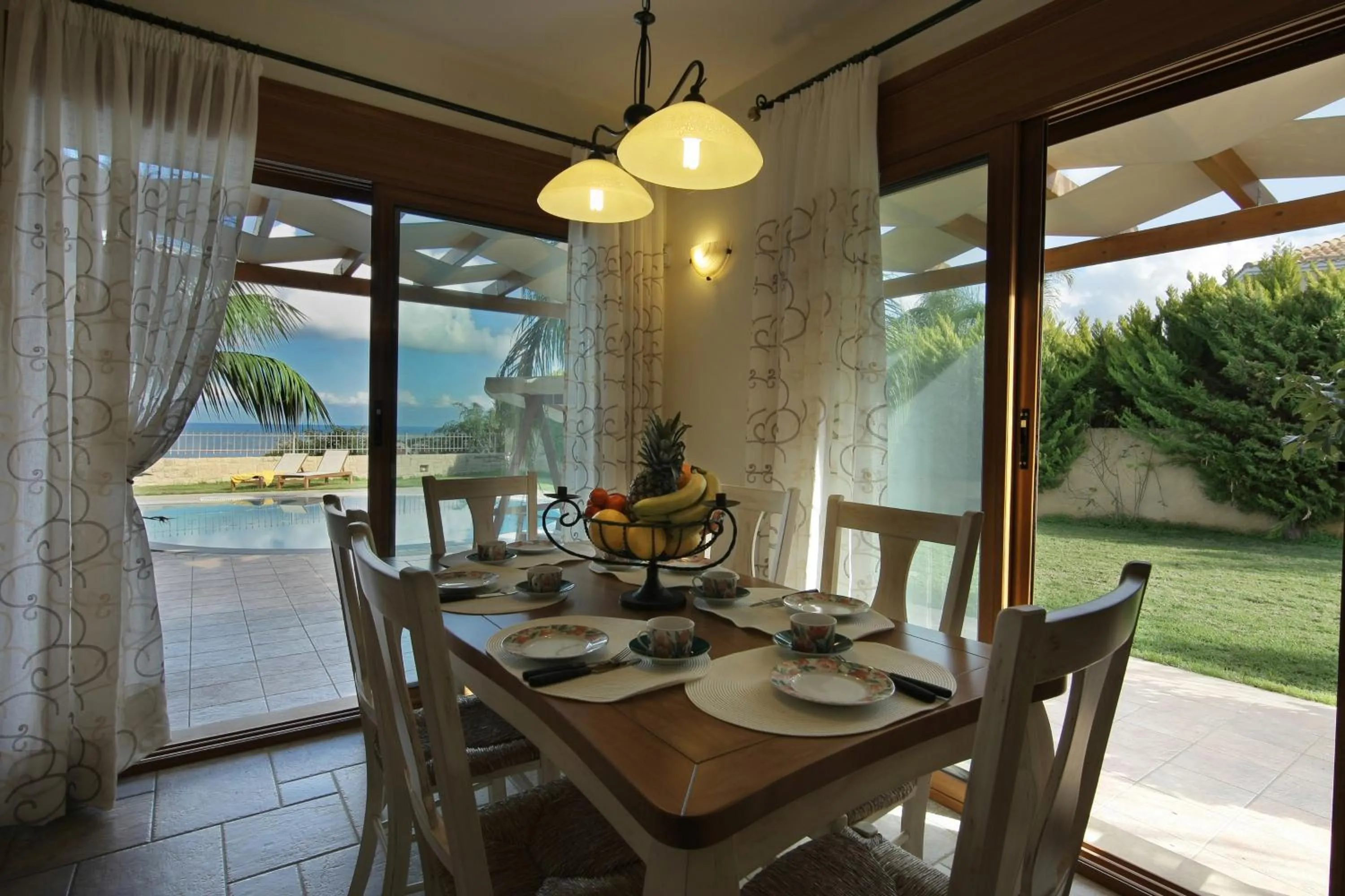 Dining area in Pandora Villas