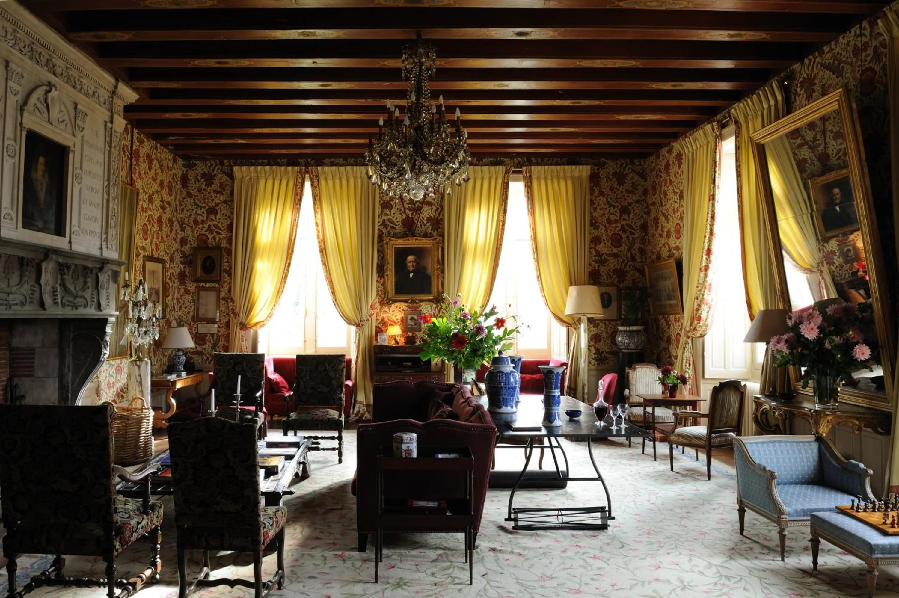 Lobby or reception in Château De La Bourdaisière