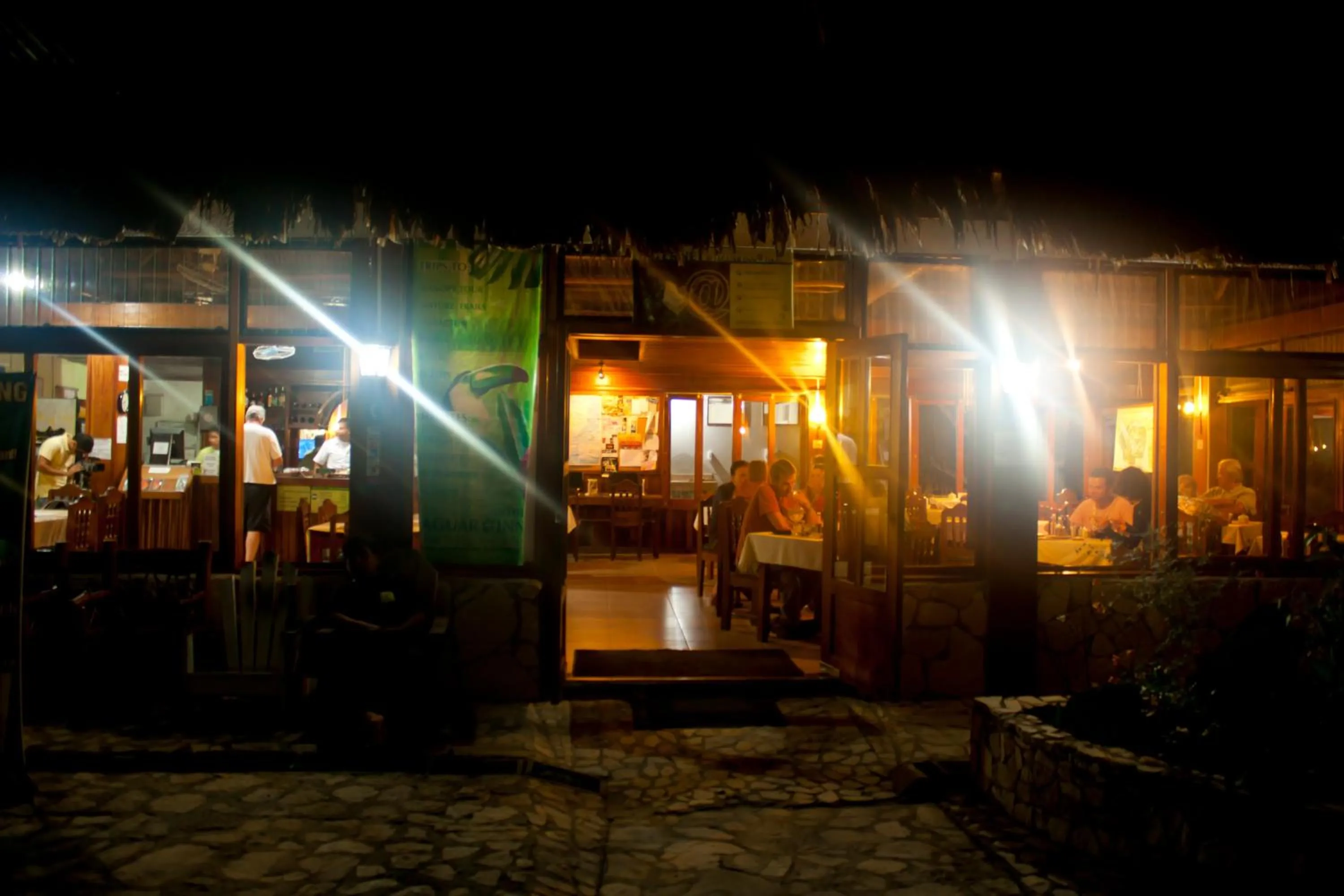 Facade/entrance in Hotel Jaguar Inn Tikal