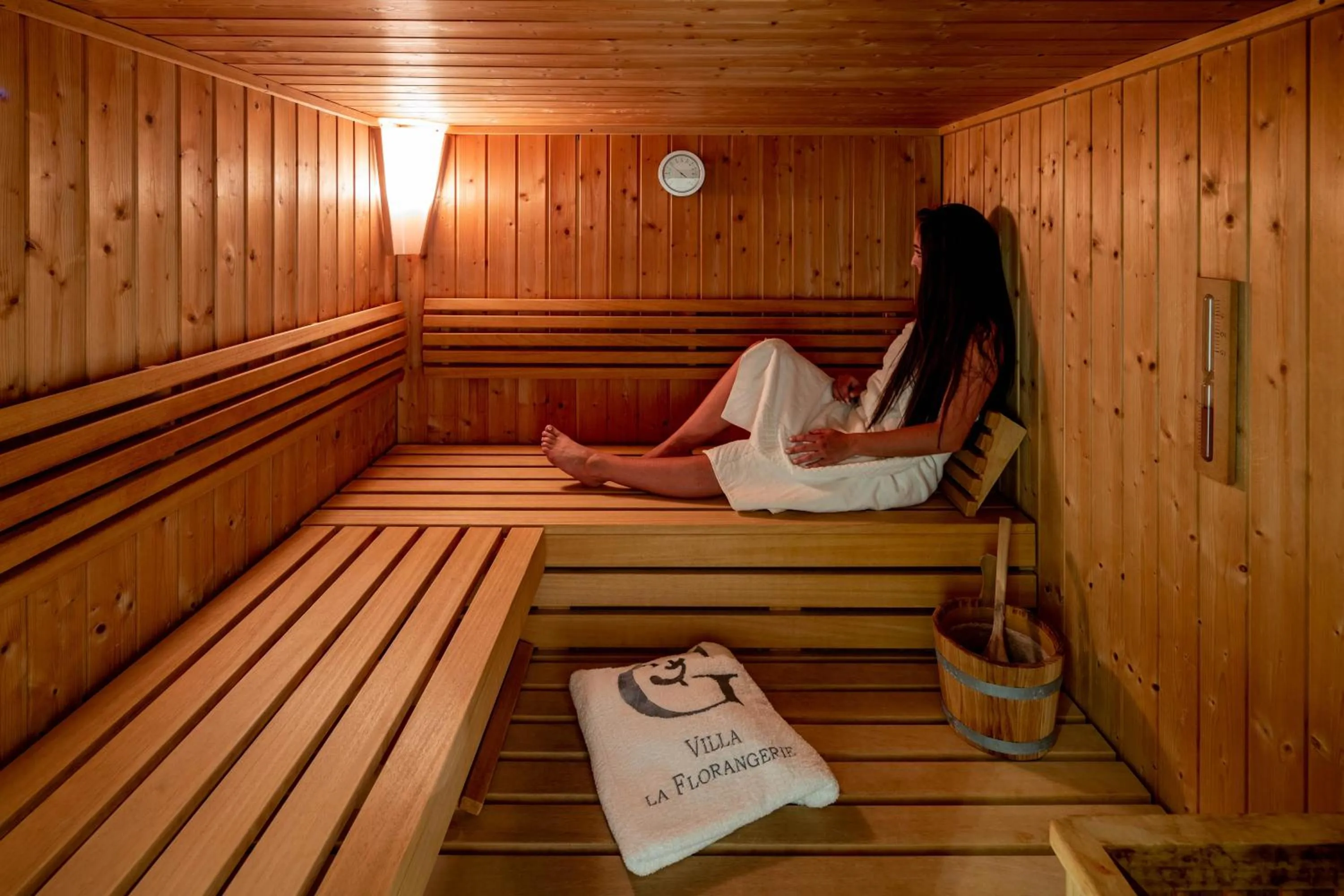 Sauna in Hôtel Villa La Florangerie - SPA & Piscine