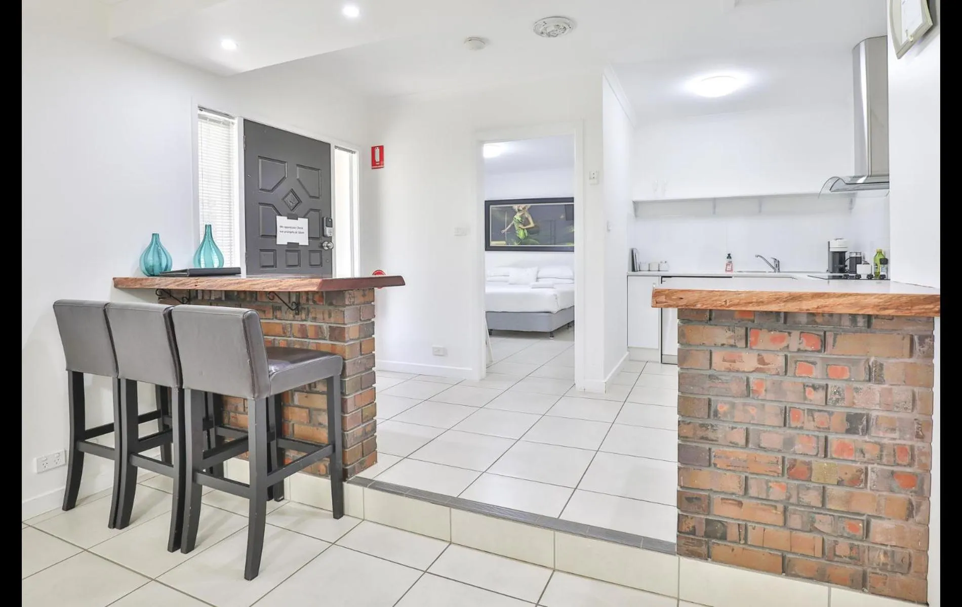 Bed in Mildura Holiday Villas