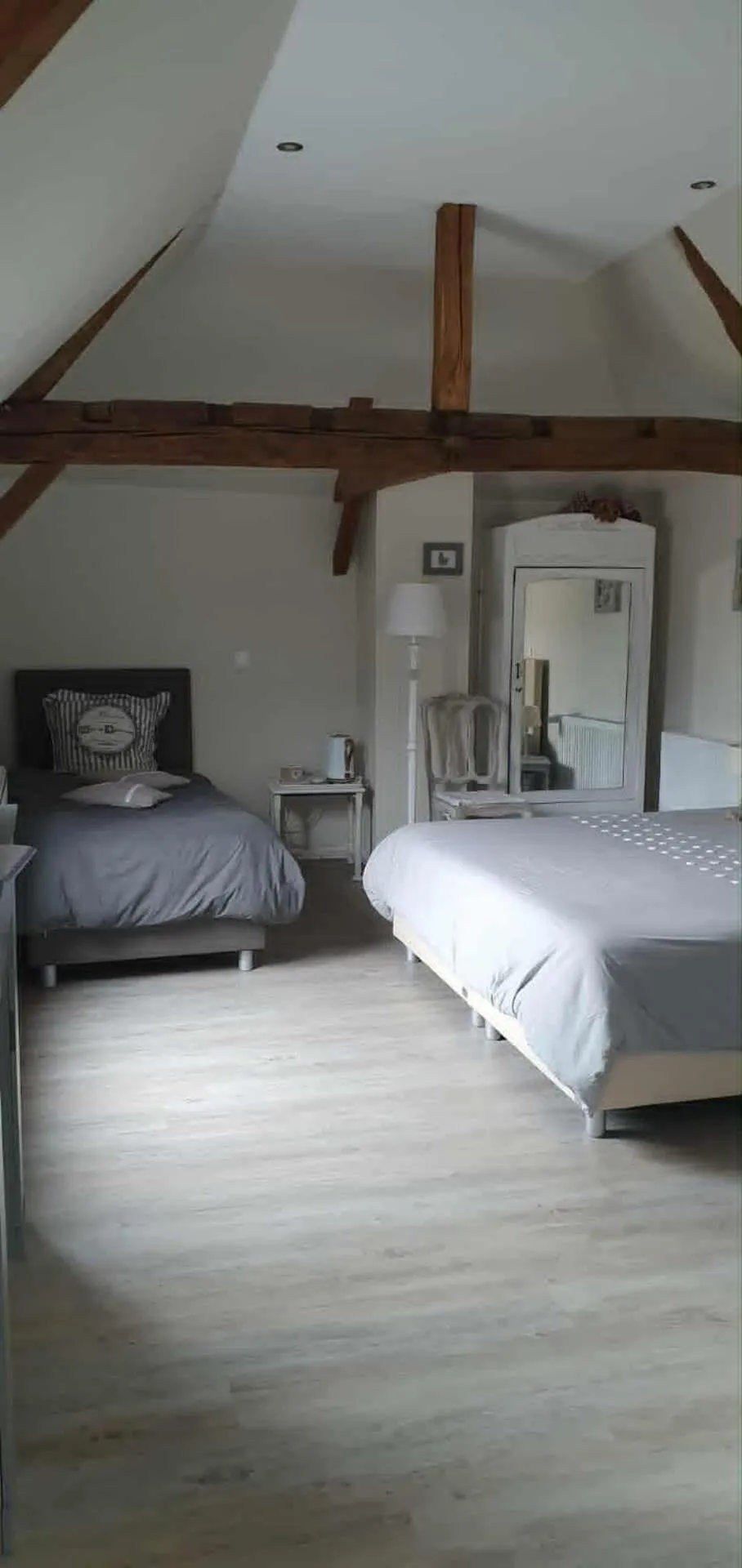 Bed in Chambres d'Hôtes des Rouets