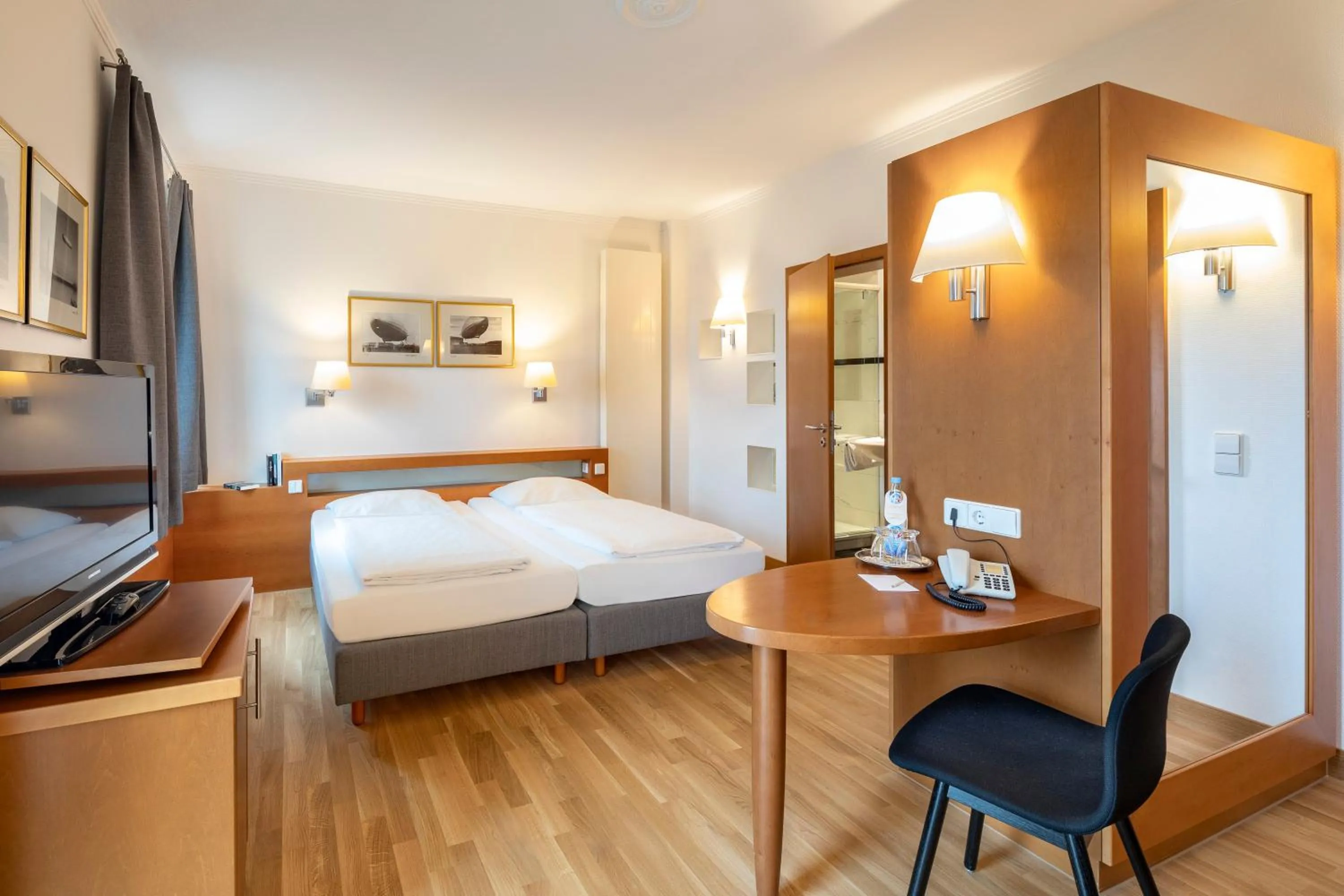 Bedroom, Bed in Hotel Seehof