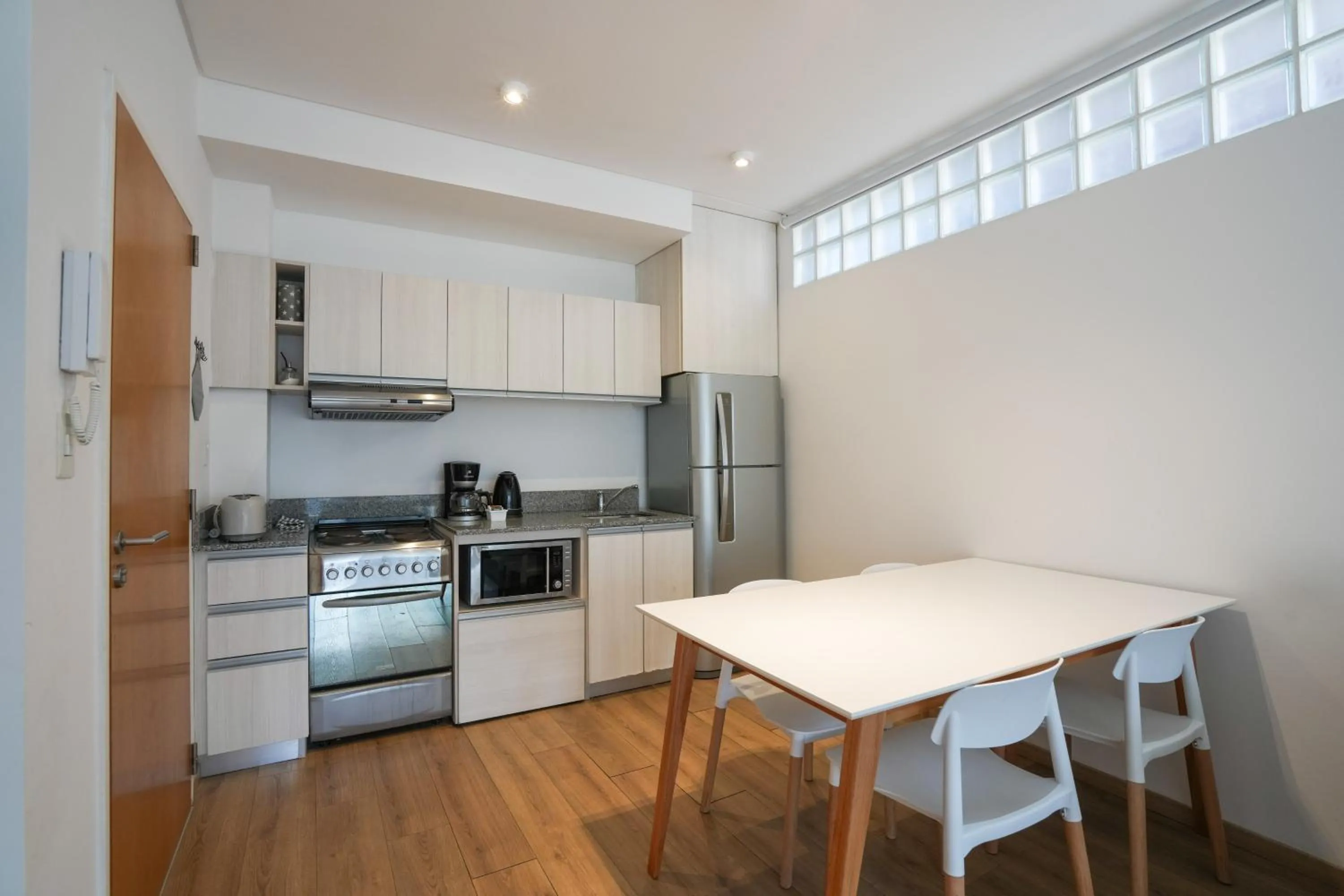 kitchen in Monroe Suites