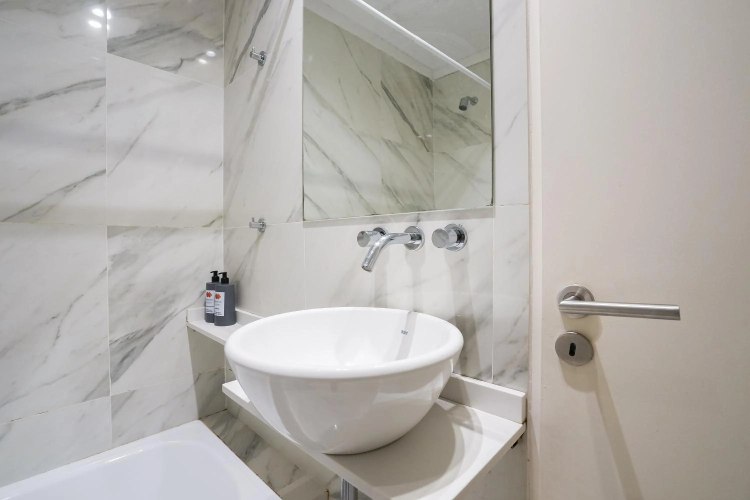 Bathroom in Monroe Suites