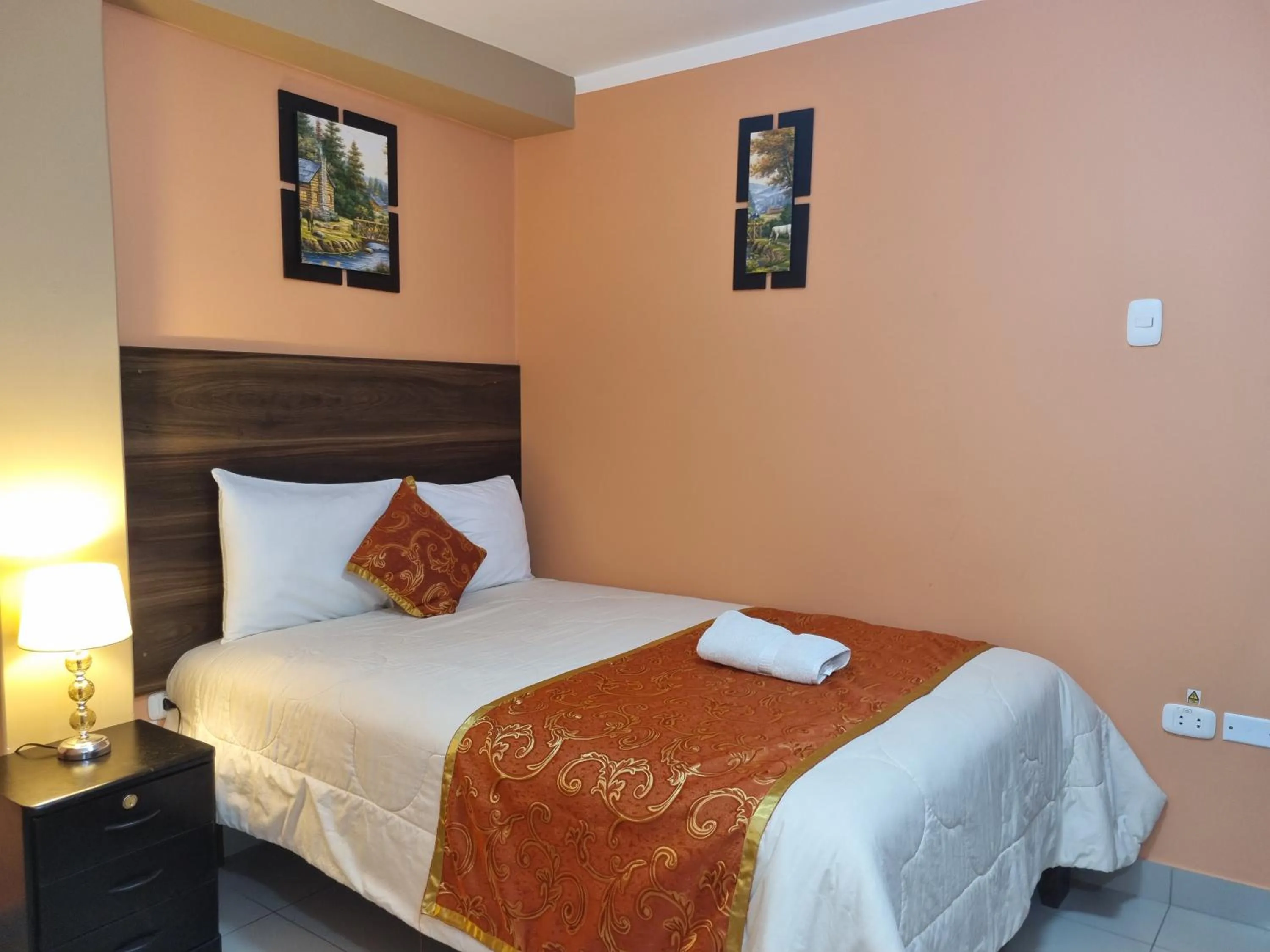 Bed in Hotel Los Nogales