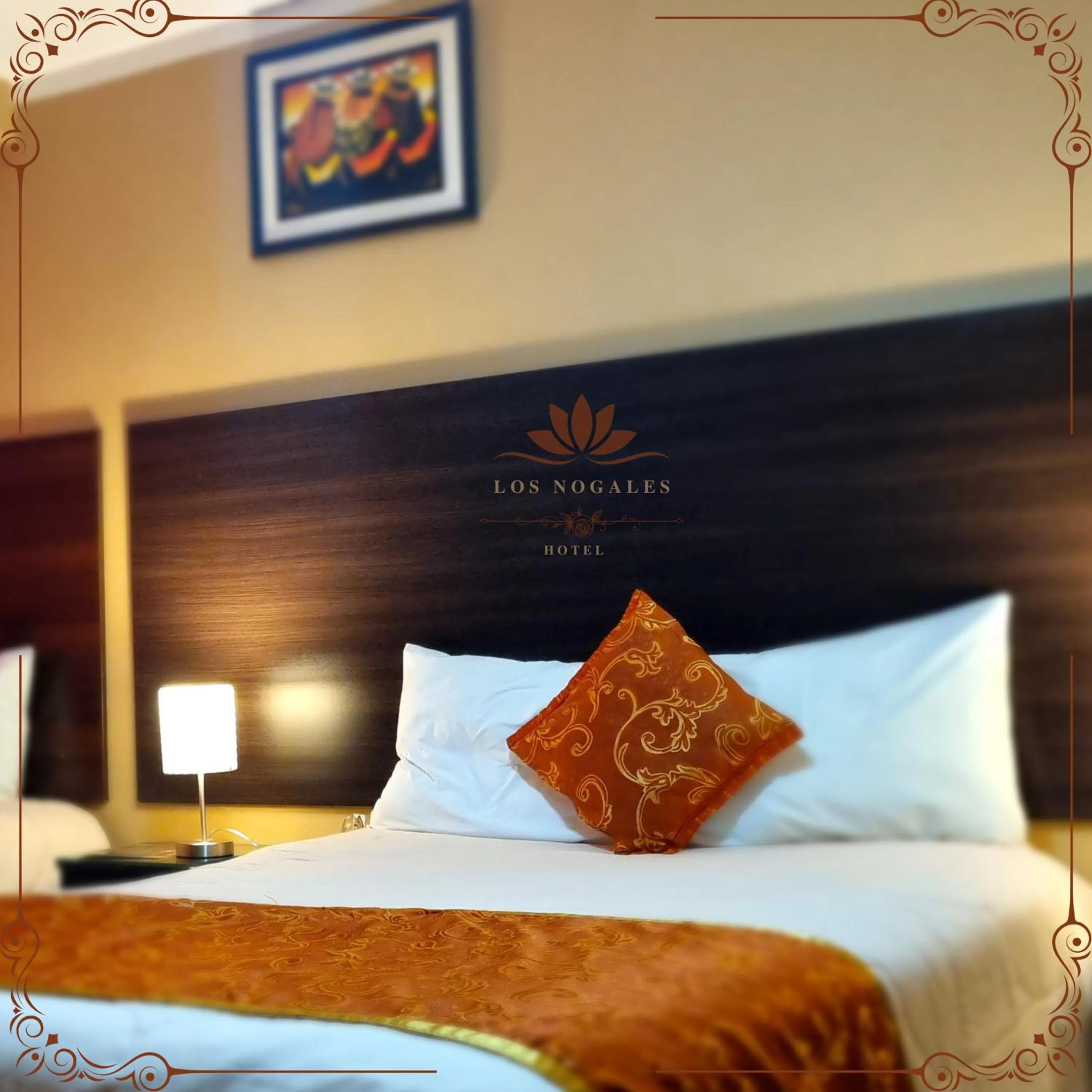 Bed in Hotel Los Nogales