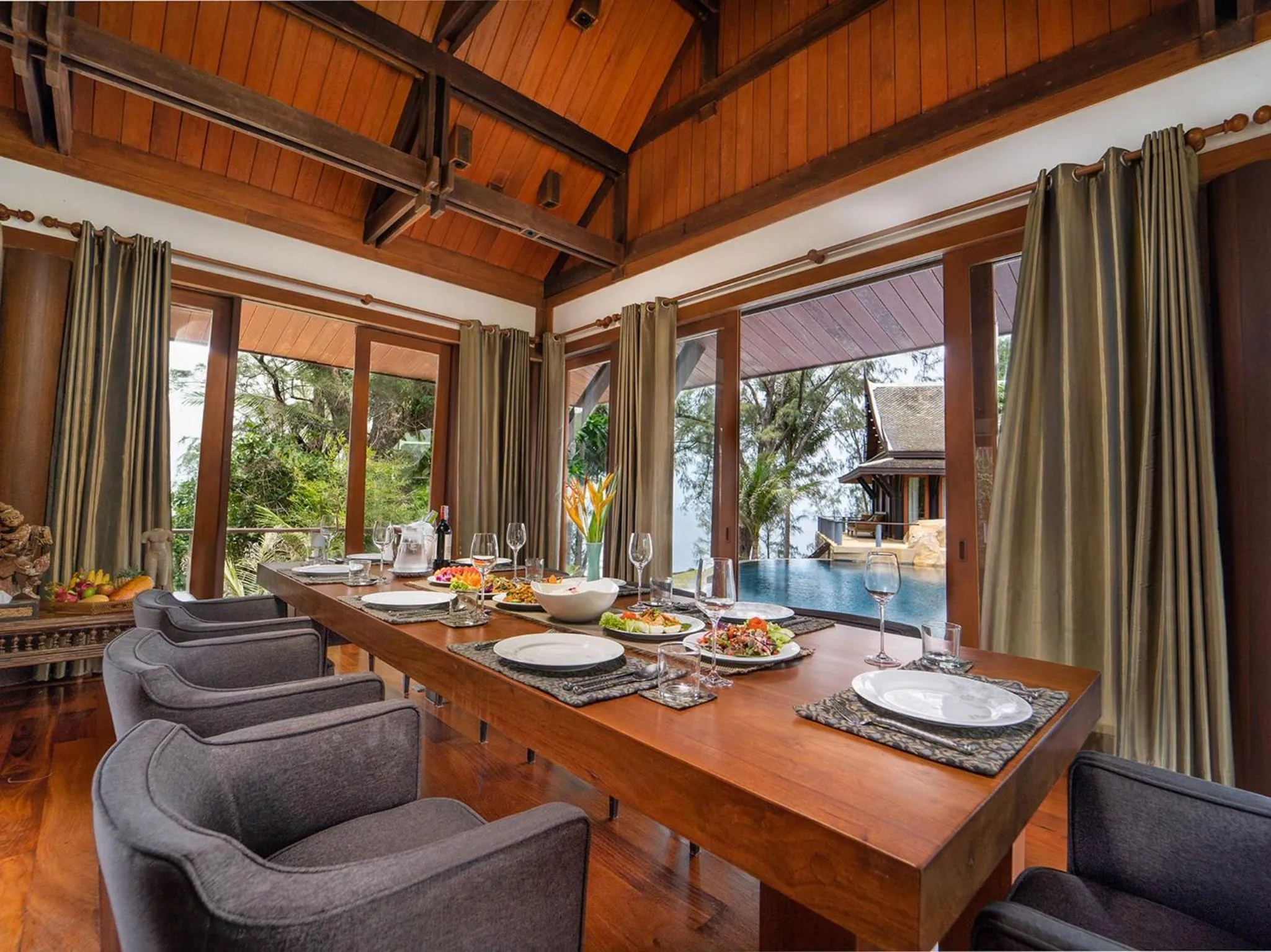 Dining area in Villa Chada