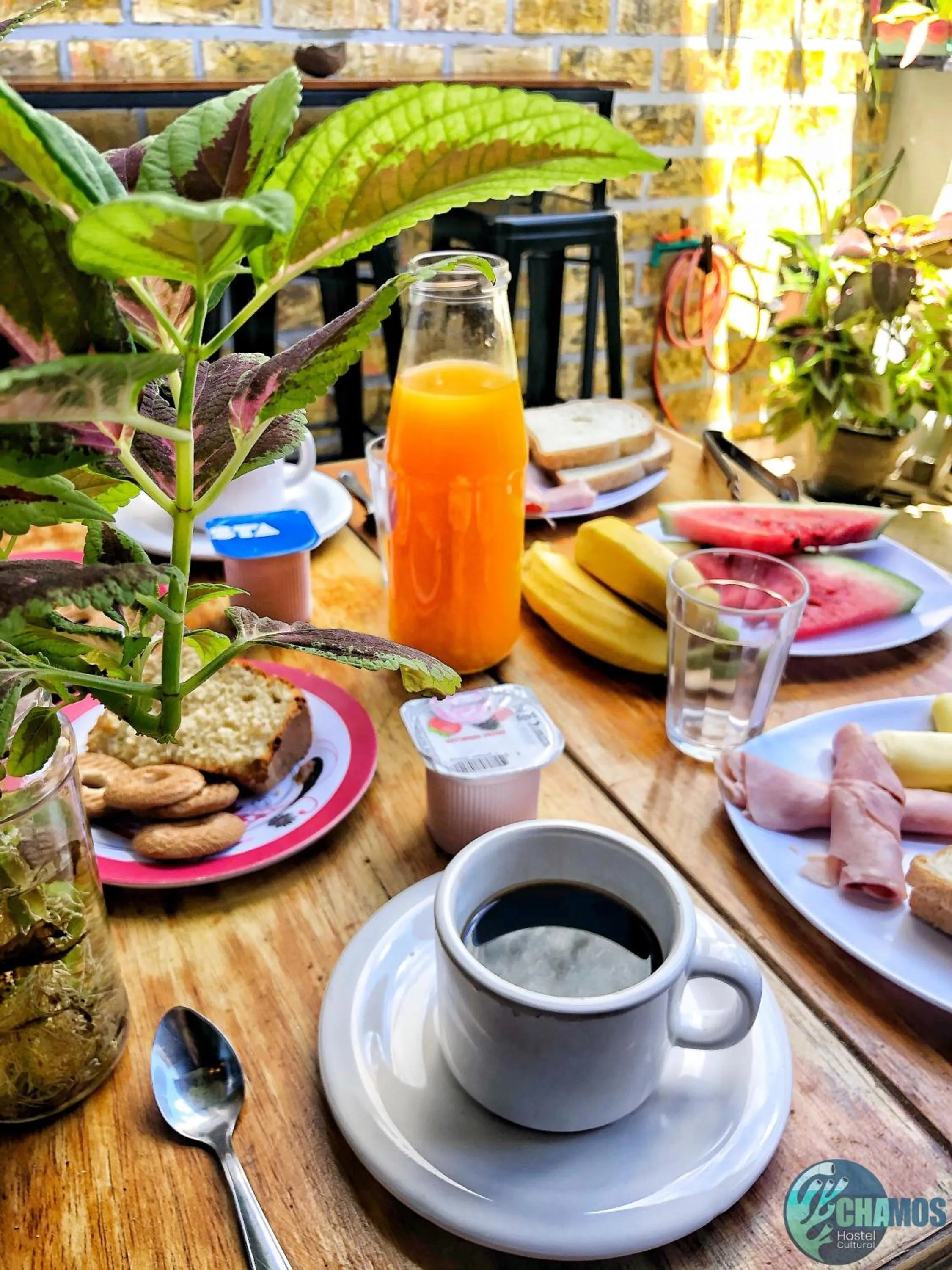 Continental breakfast in Chamos Hostel Cultural