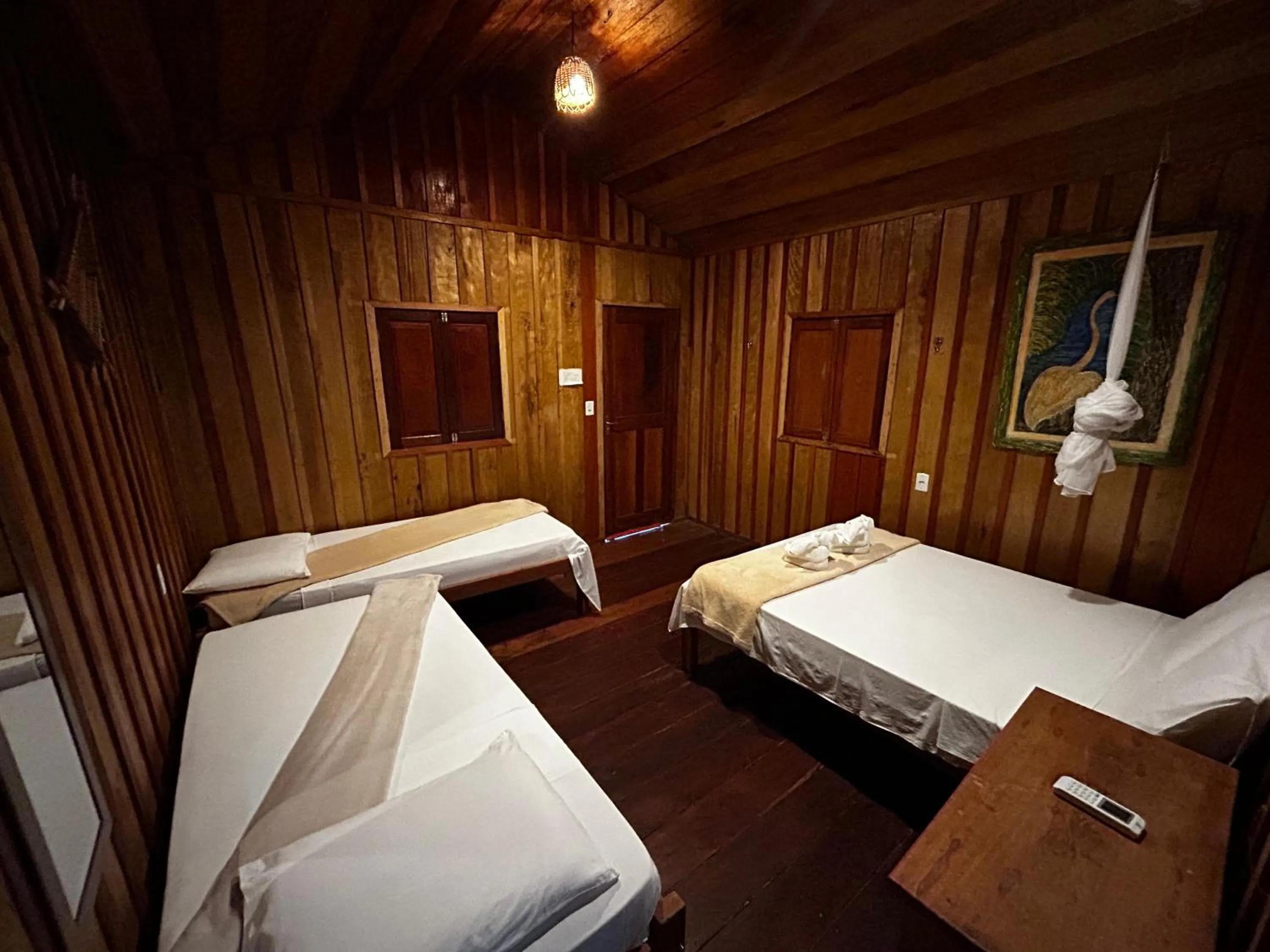 View (from property/room), Bed in Vista do Lago Jungle Lodge