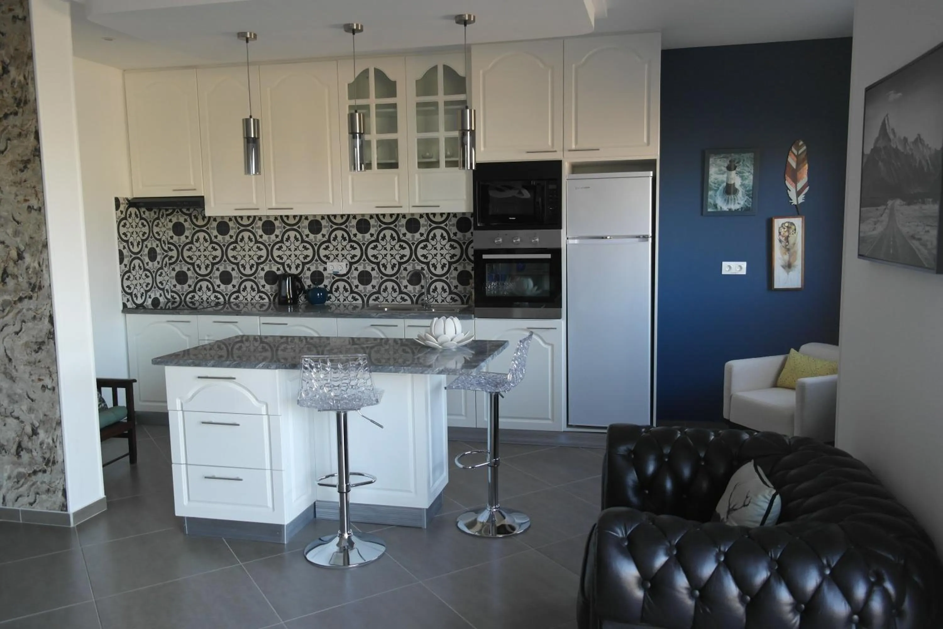 Kitchen or kitchenette in Aparthotel Palace