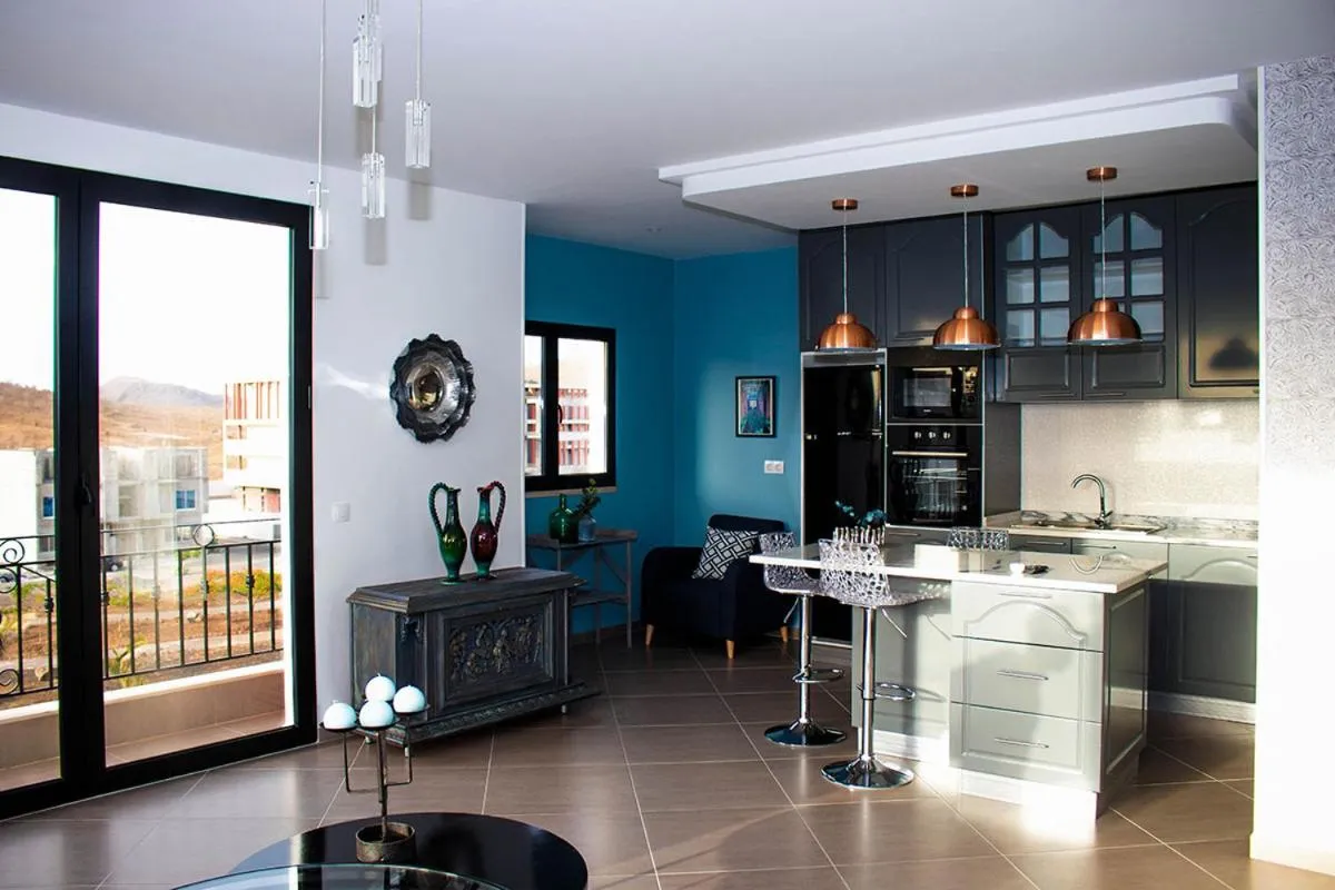 Kitchen or kitchenette in Aparthotel Palace