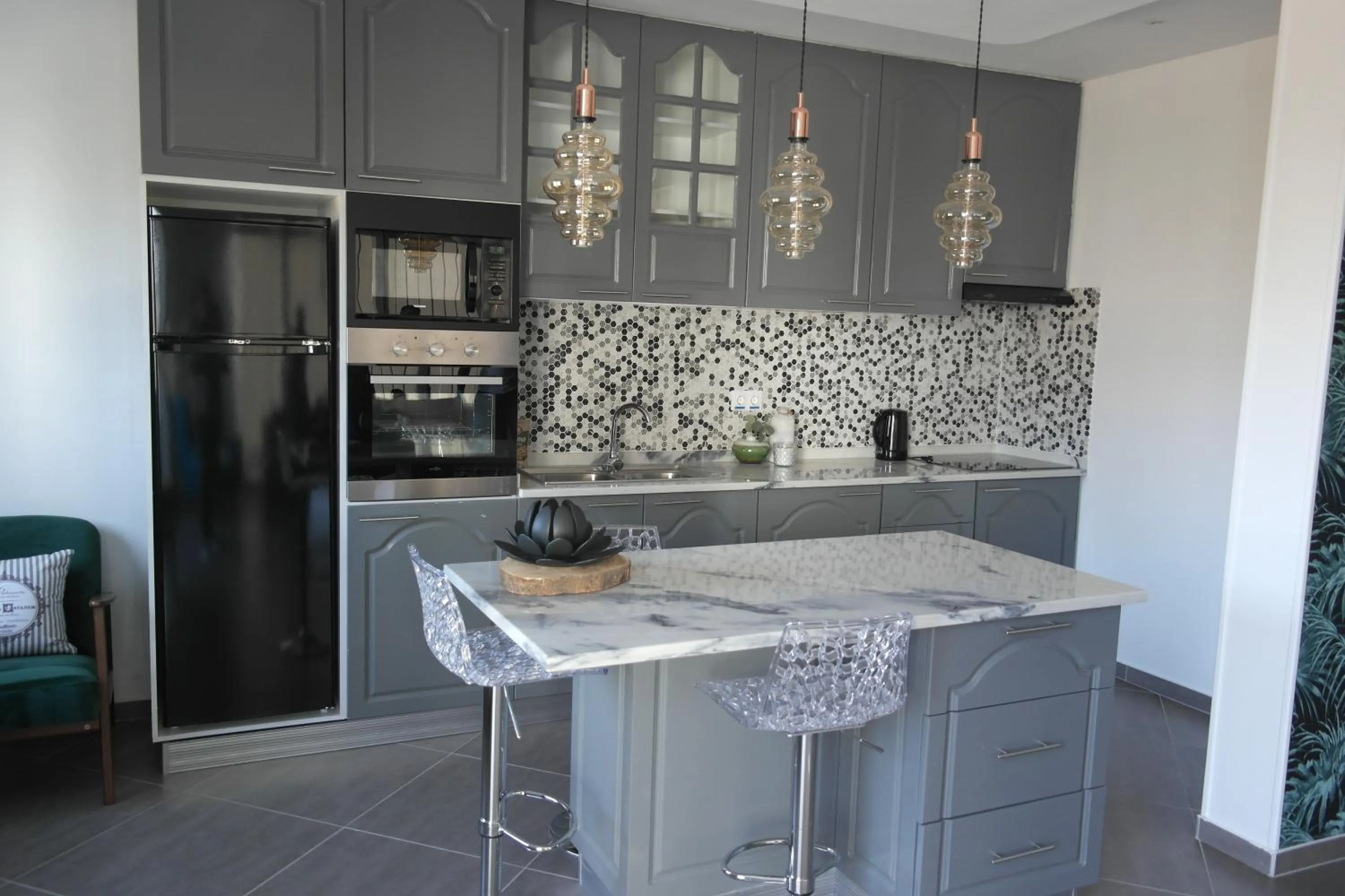 Kitchen or kitchenette in Aparthotel Palace