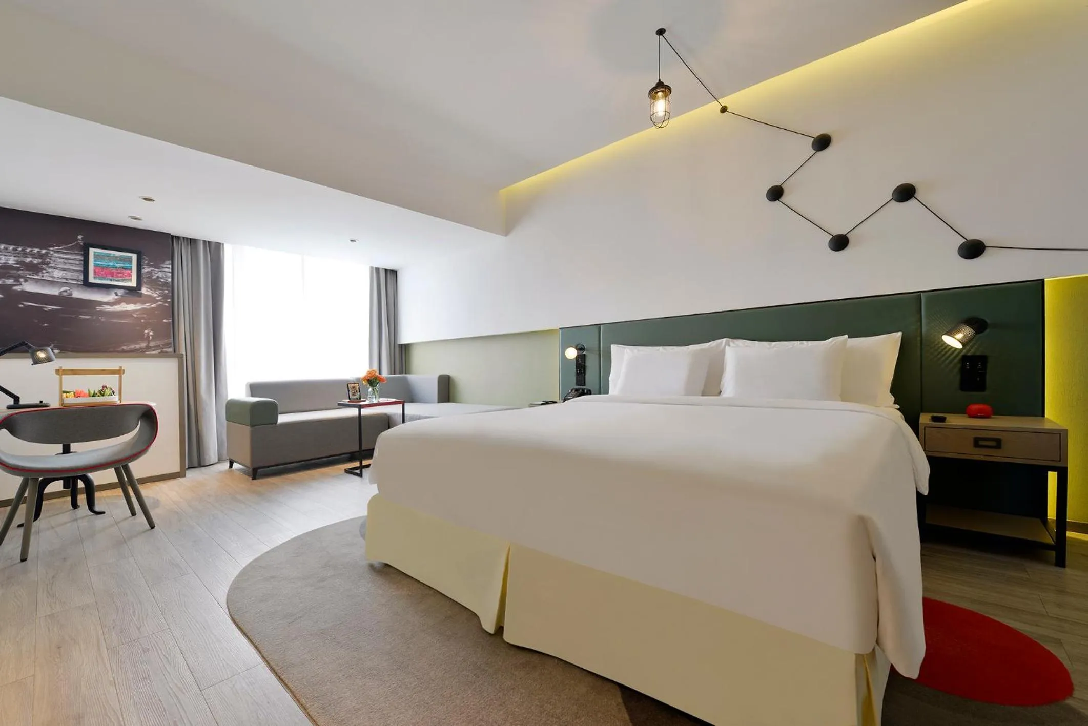 Bed in Jinmao Hotel Xi'an Downtown ( Bell & Drum Tower)