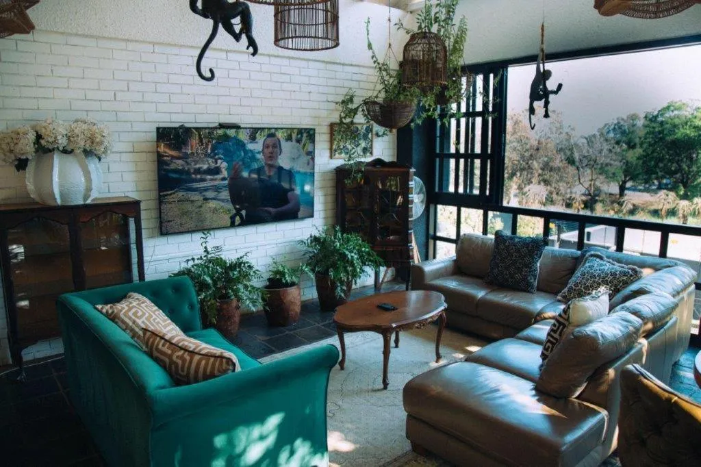 Communal lounge/ TV room in The Bohemian Guesthouse