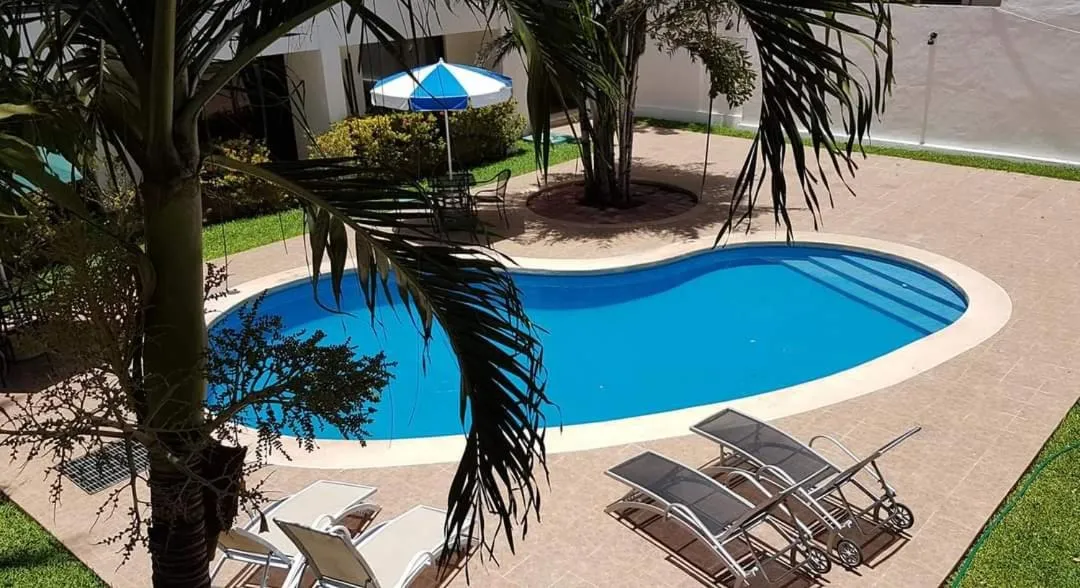 Pool view in Hotel Holly