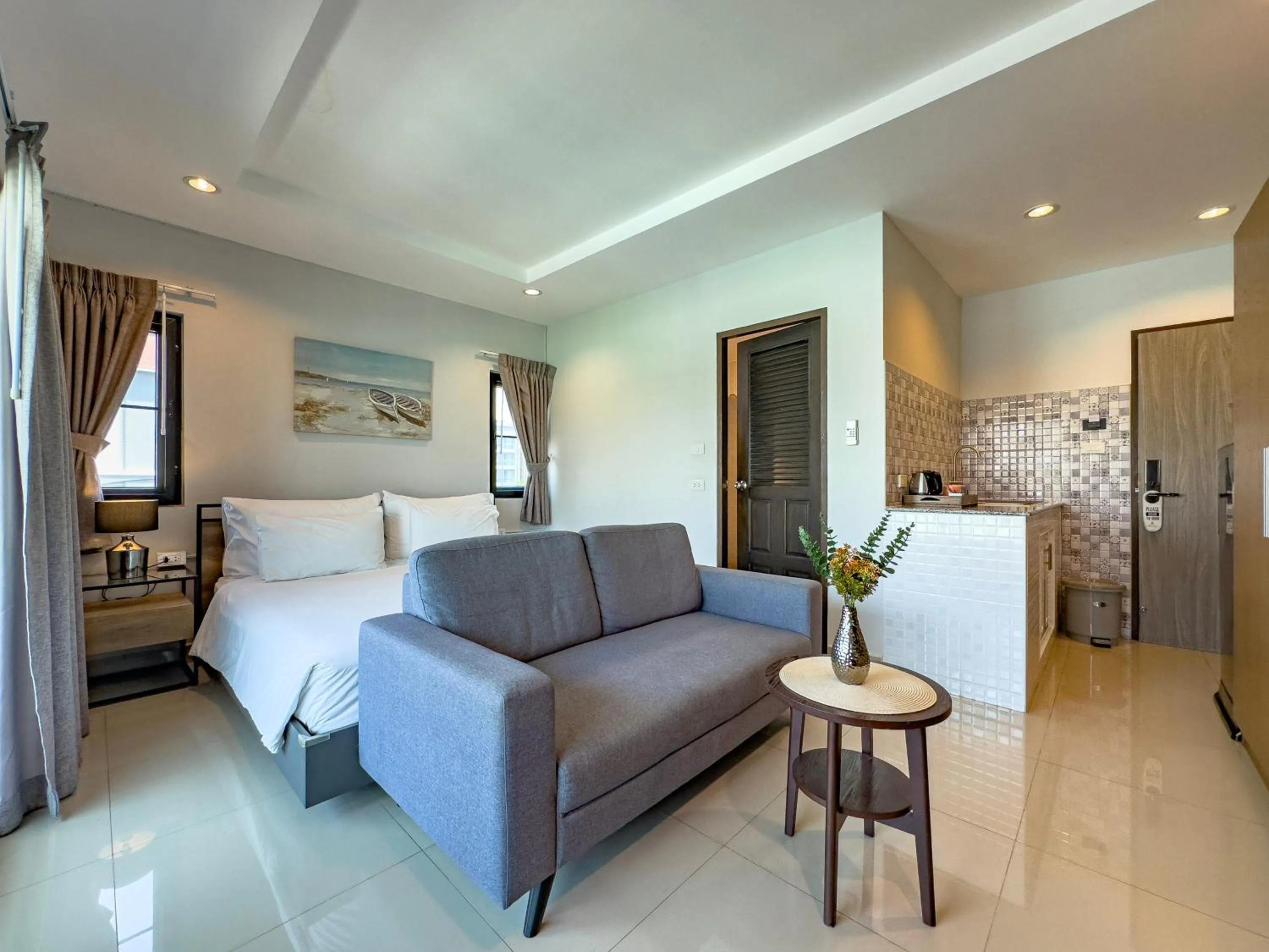 Bed in Nalanta Hotel Pattaya