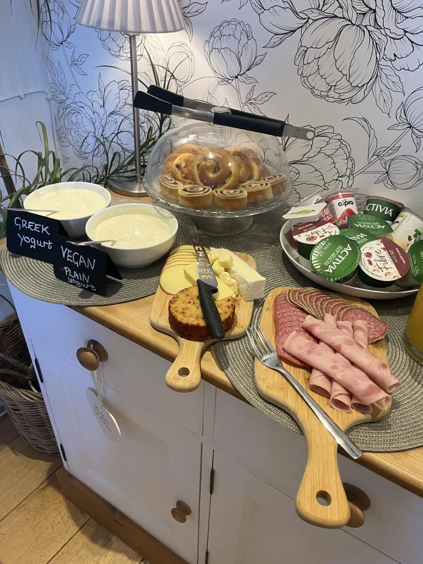 Continental breakfast in The Glastonbury Townhouse B&B