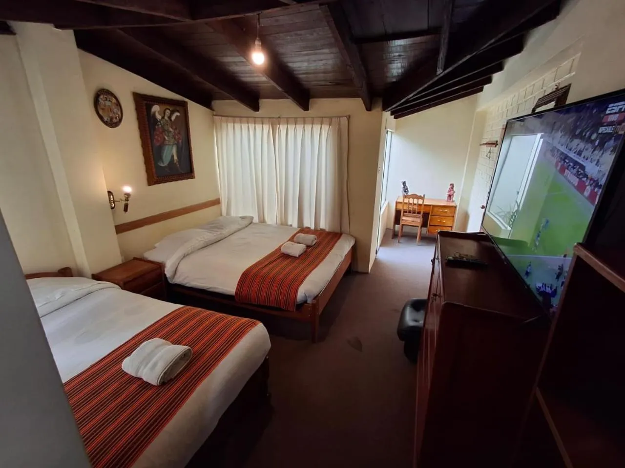 Bed in Andean Dreams Hotel