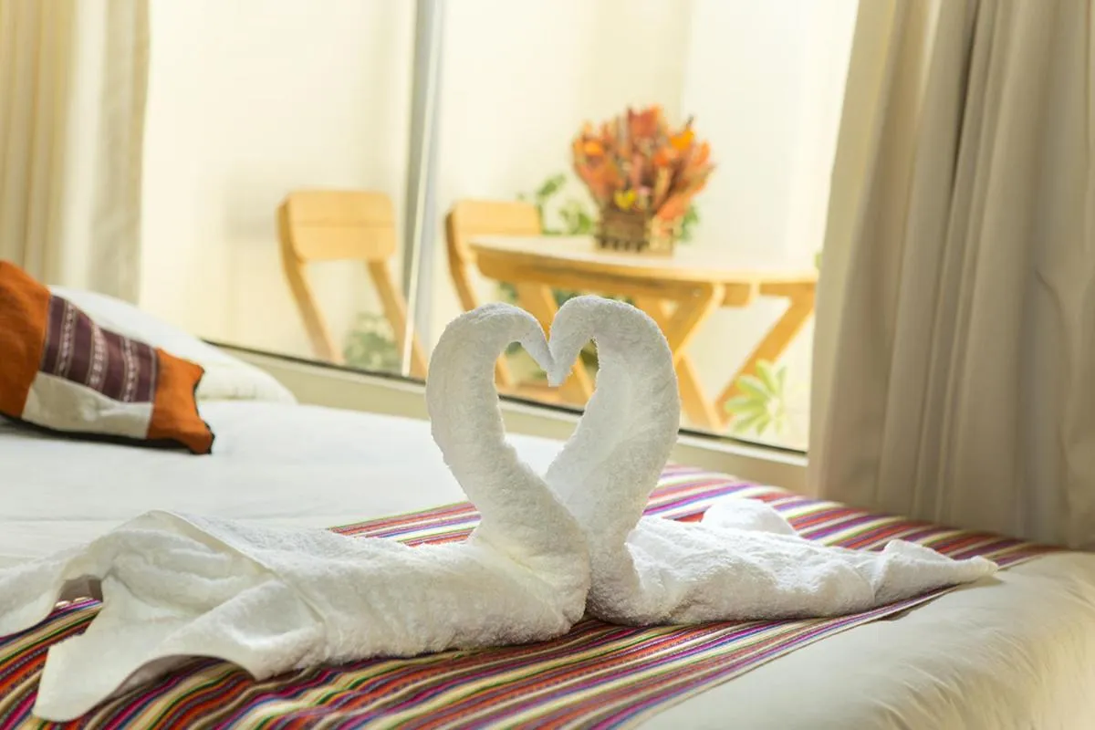 Bed in Andean Dreams Hotel