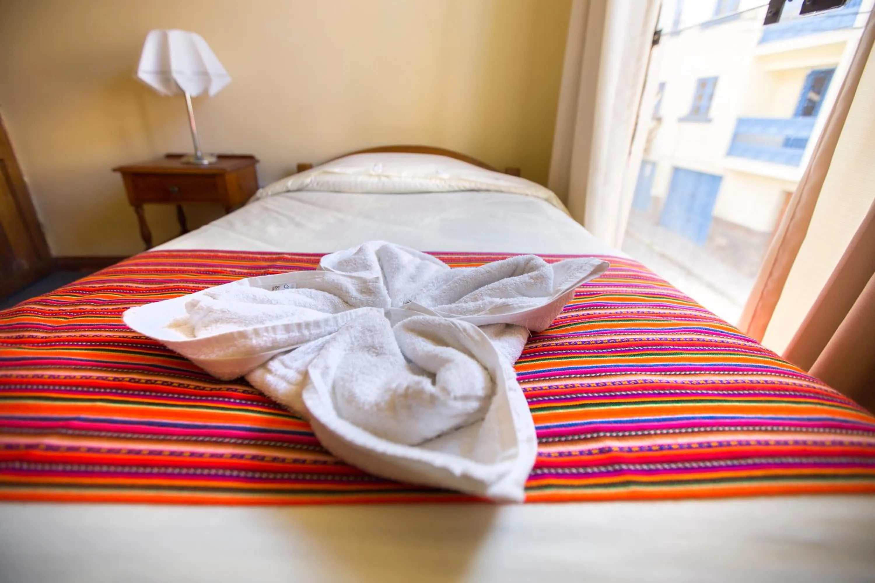 Bed in Andean Dreams Hotel