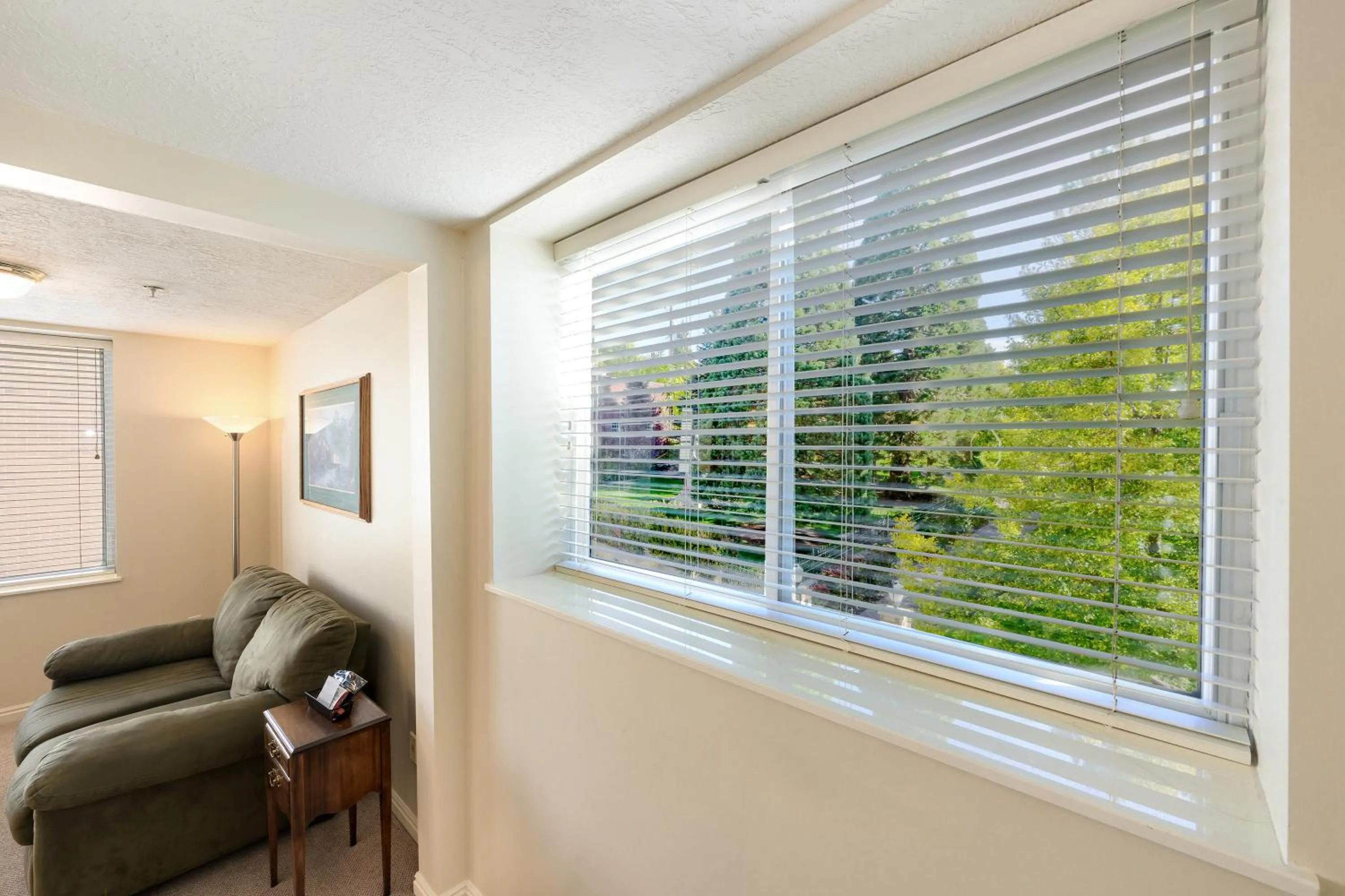 Living room in The Kimball at Temple Square