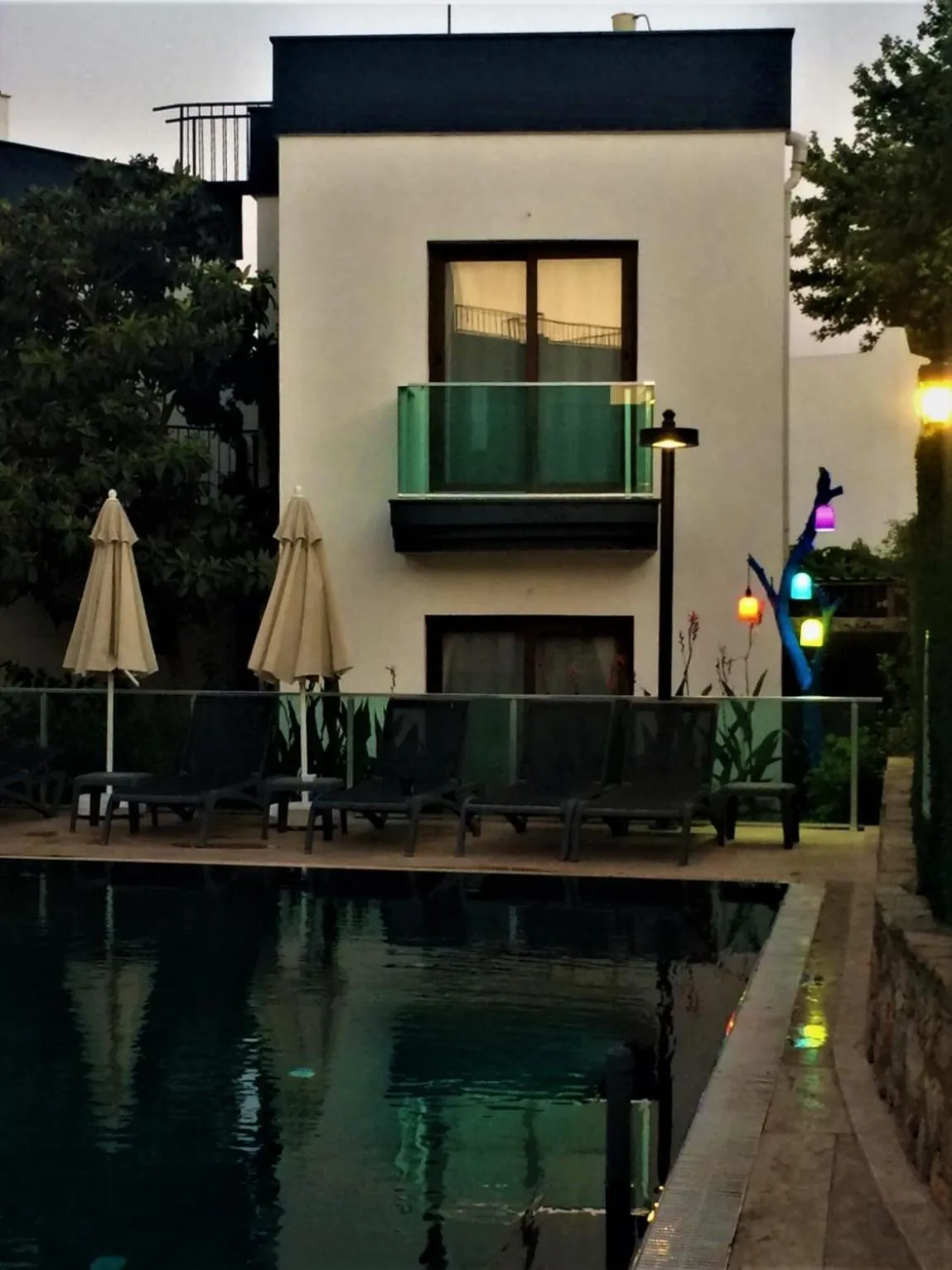 Pool view in Orya Aparts