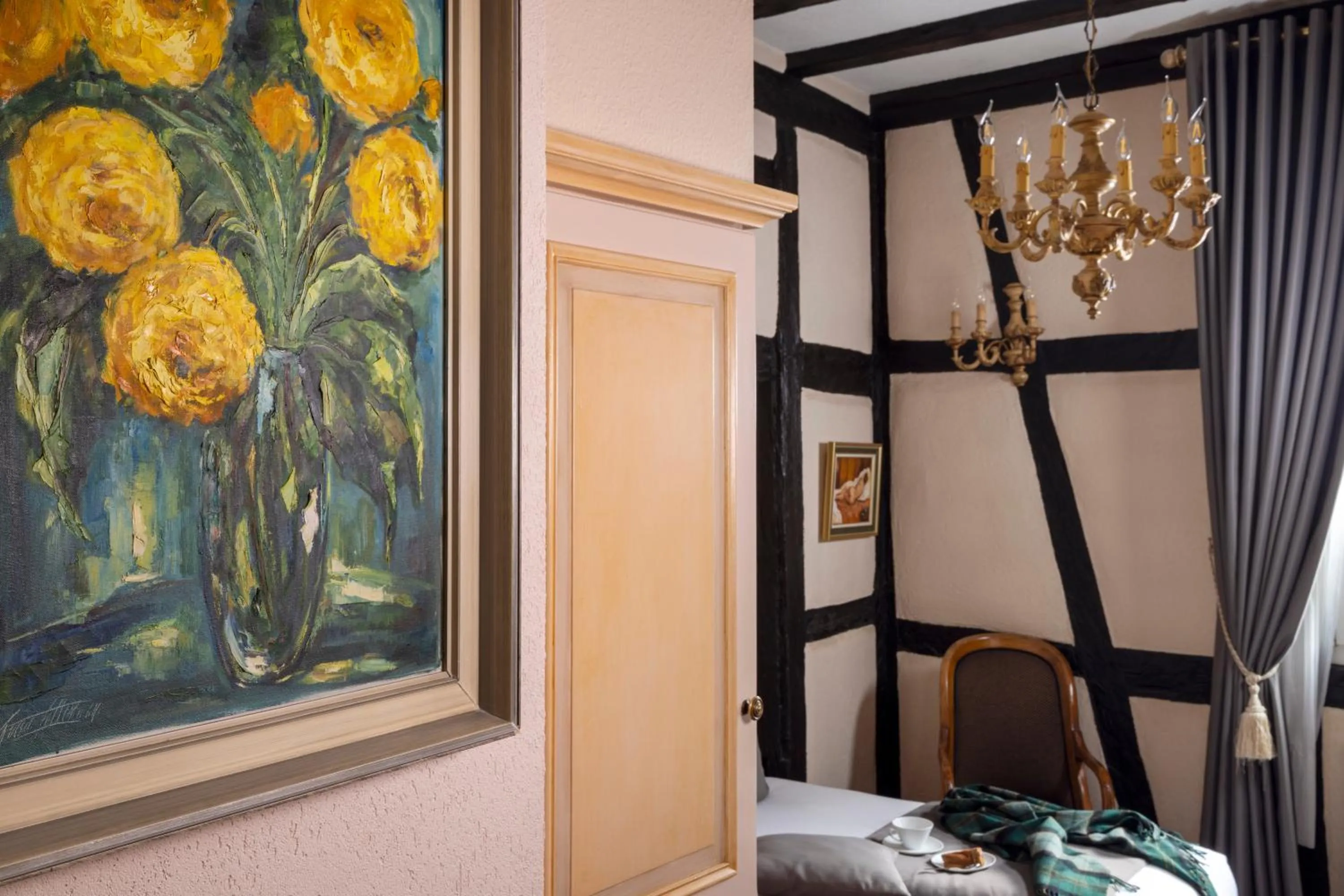 View (from property/room), Bed in Hotel Restaurant Le Maréchal - Teritoria