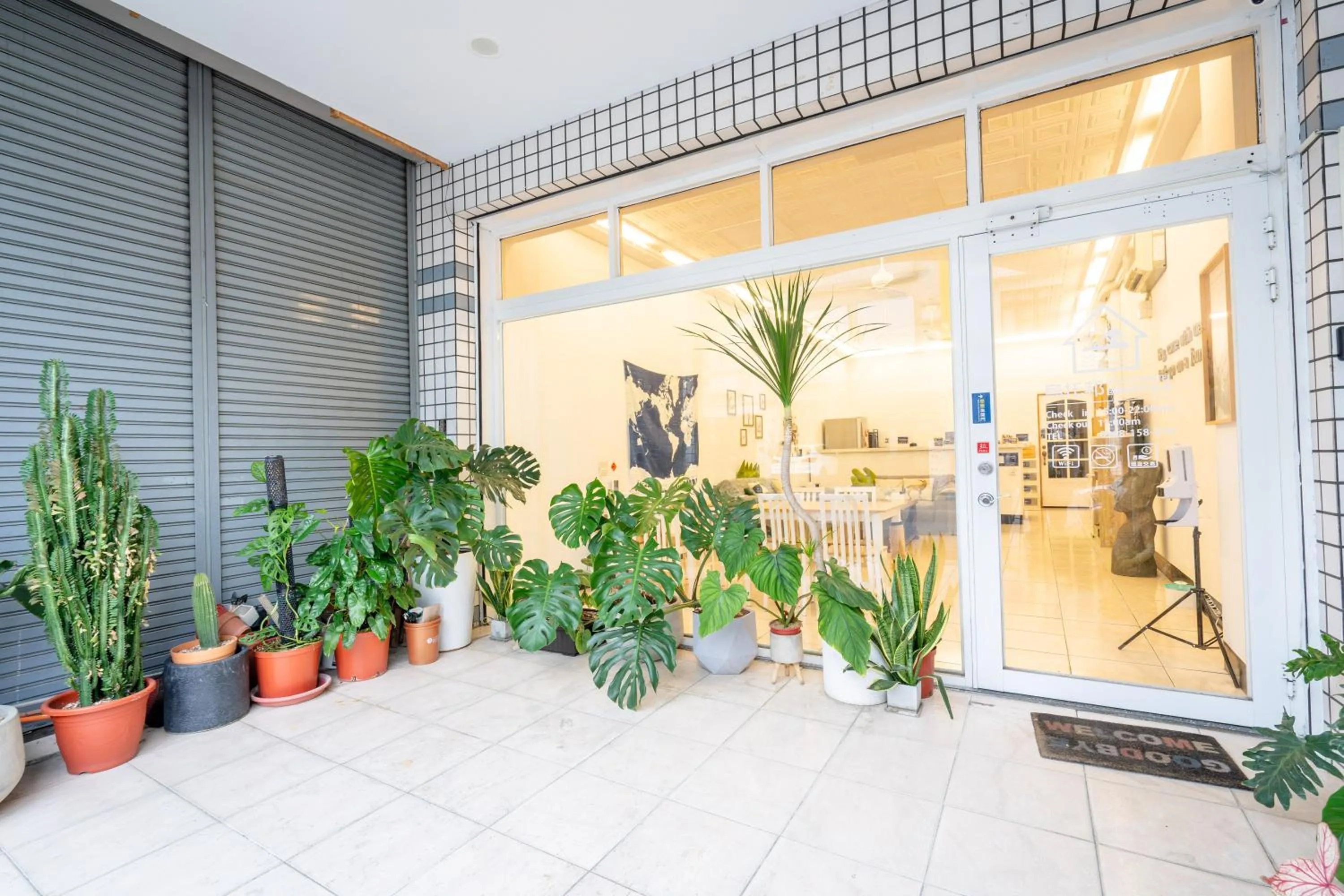 Garden view in Utopia Hostel