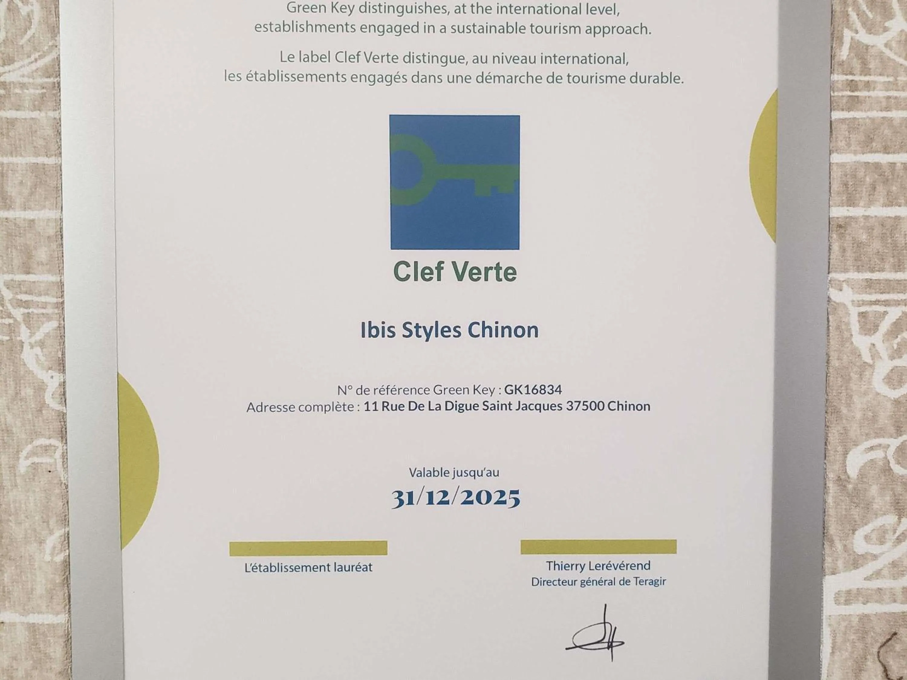 Property building in ibis Styles Chinon