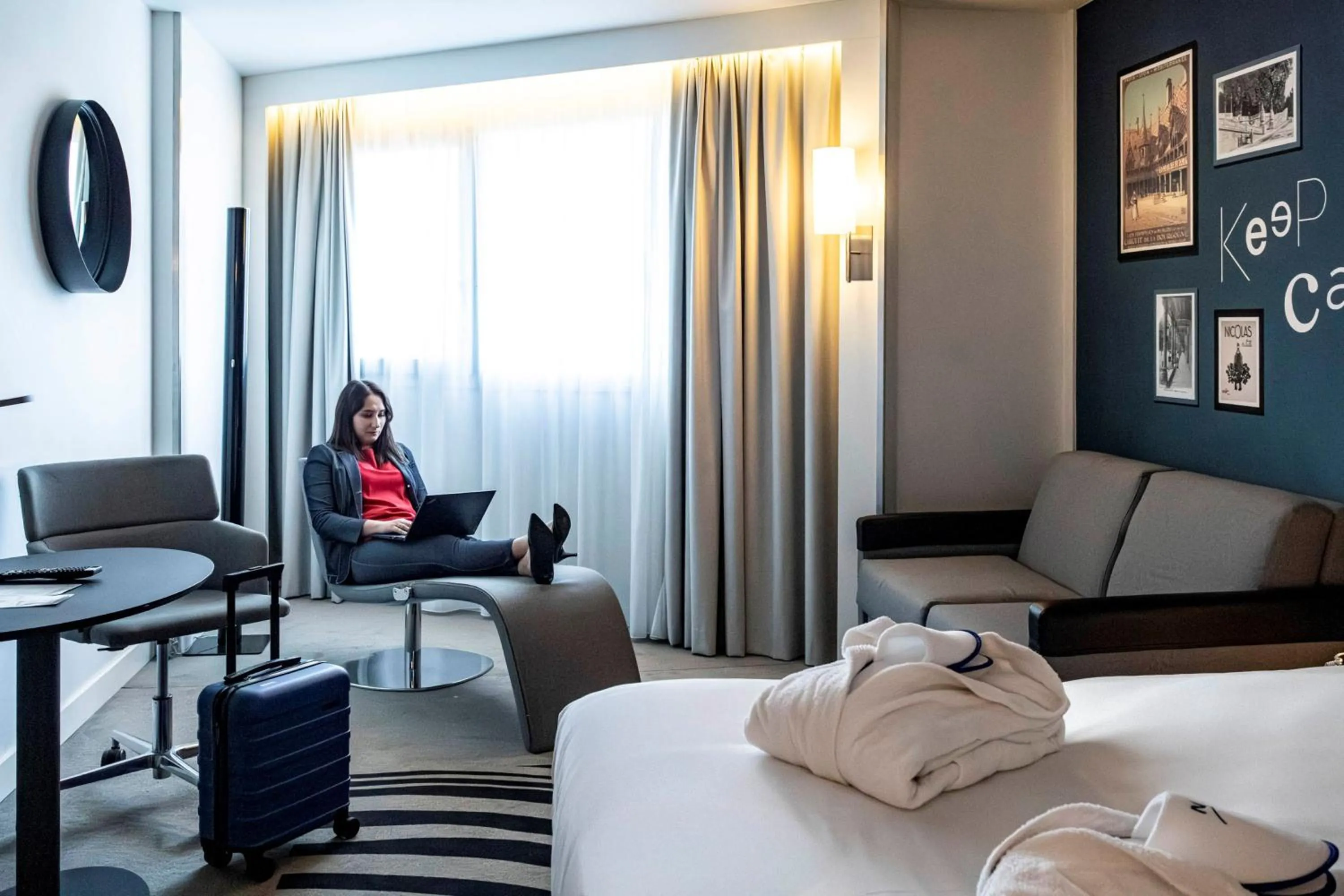 Bed in Novotel Beaune