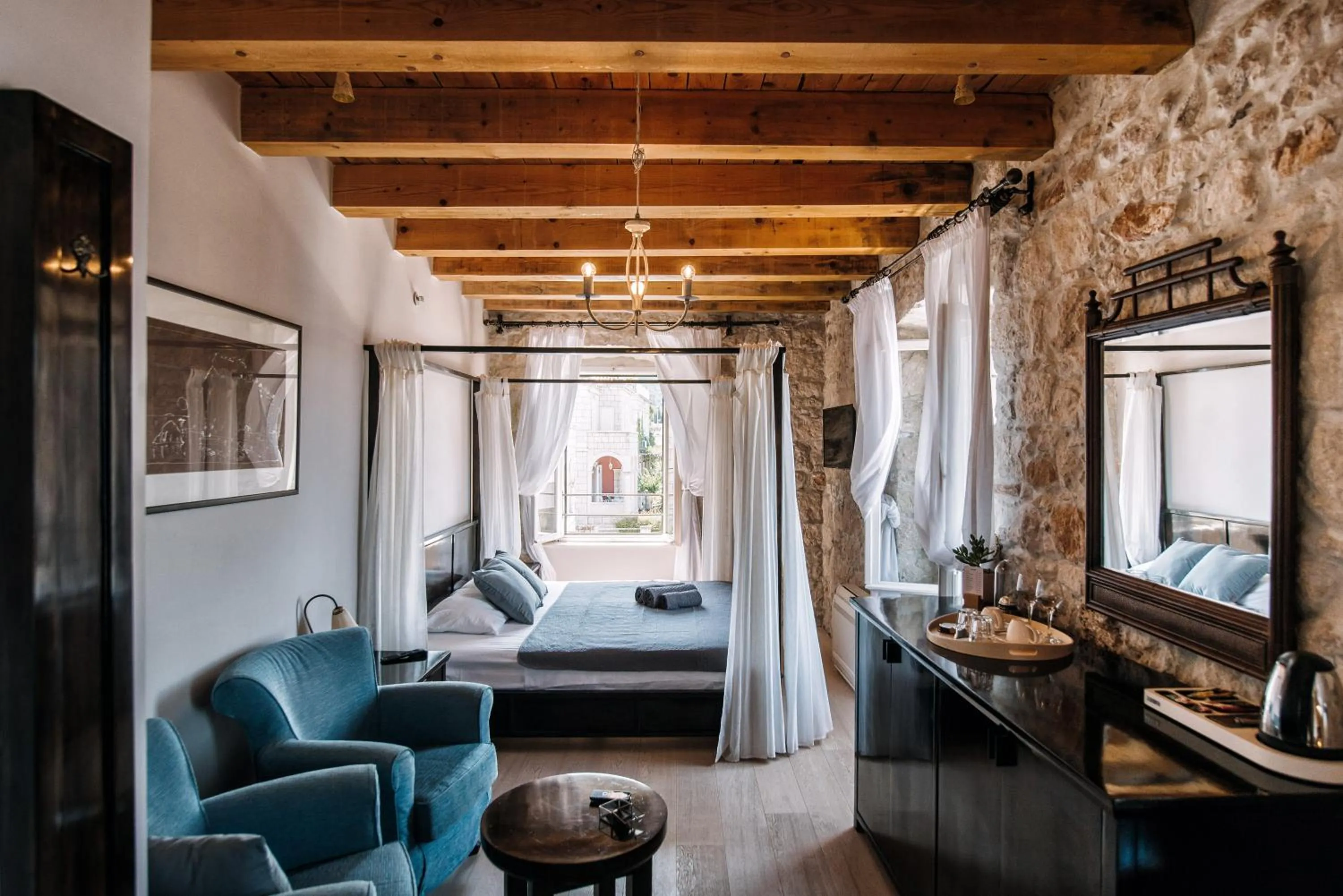 Bed in Villa Allure of Dubrovnik