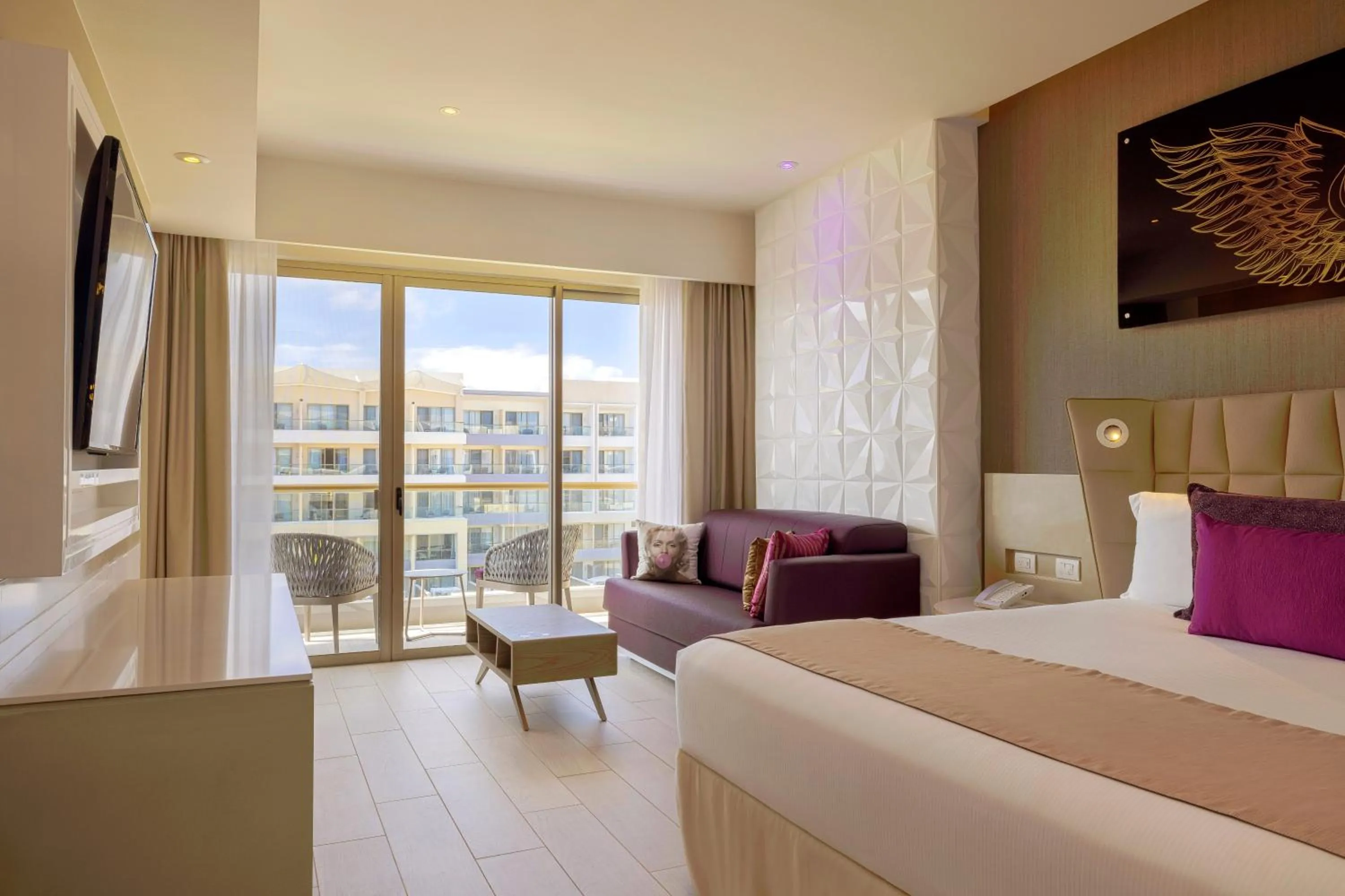 Photo of the whole room, Bed in Planet Hollywood Cancun Adult Scene by Royalton, An Autograph Collection All-Inclusive Resort - Adults Only