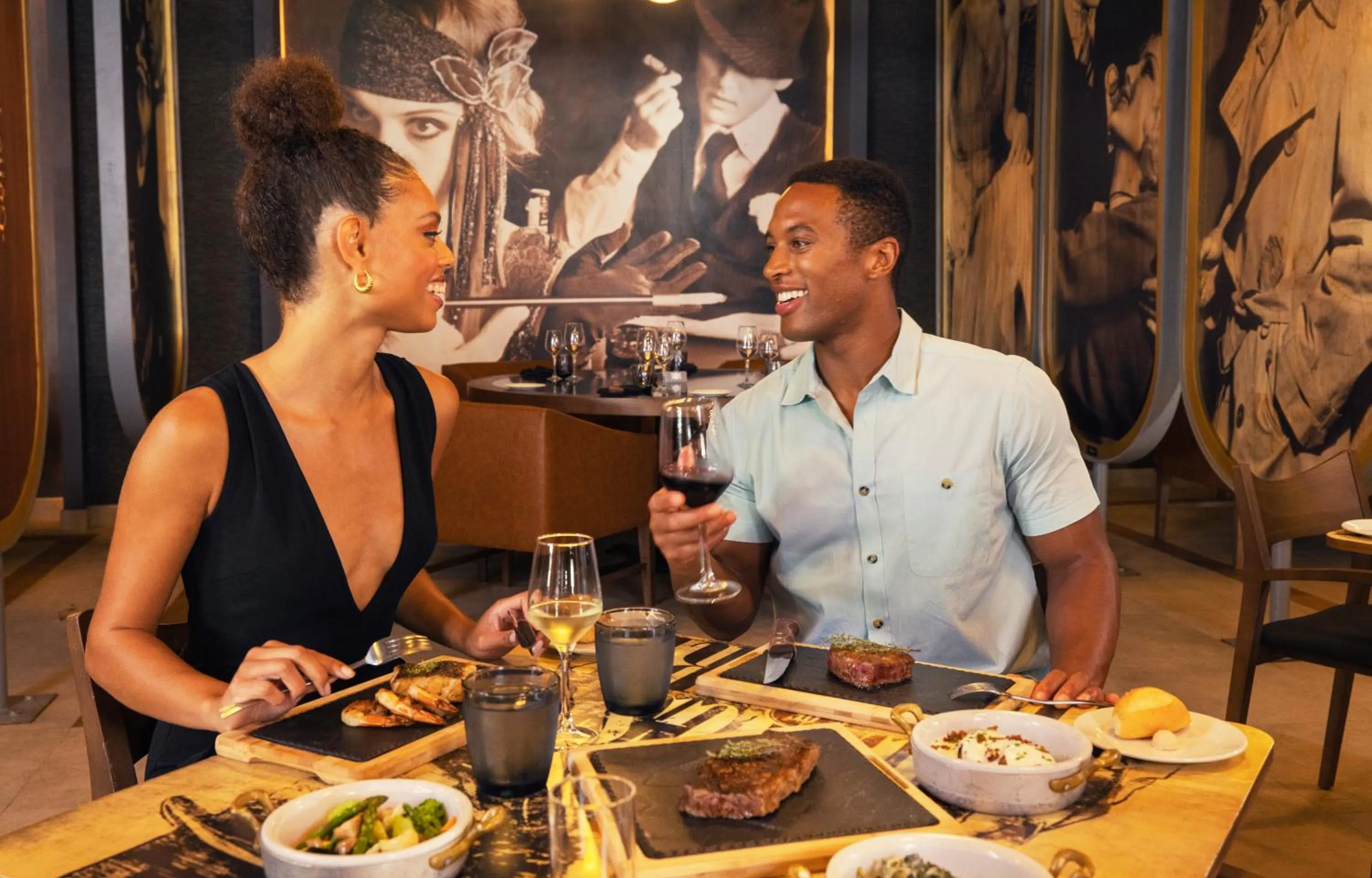 Food and drinks in Planet Hollywood Cancun Adult Scene by Royalton, An Autograph Collection All-Inclusive Resort - Adults Only