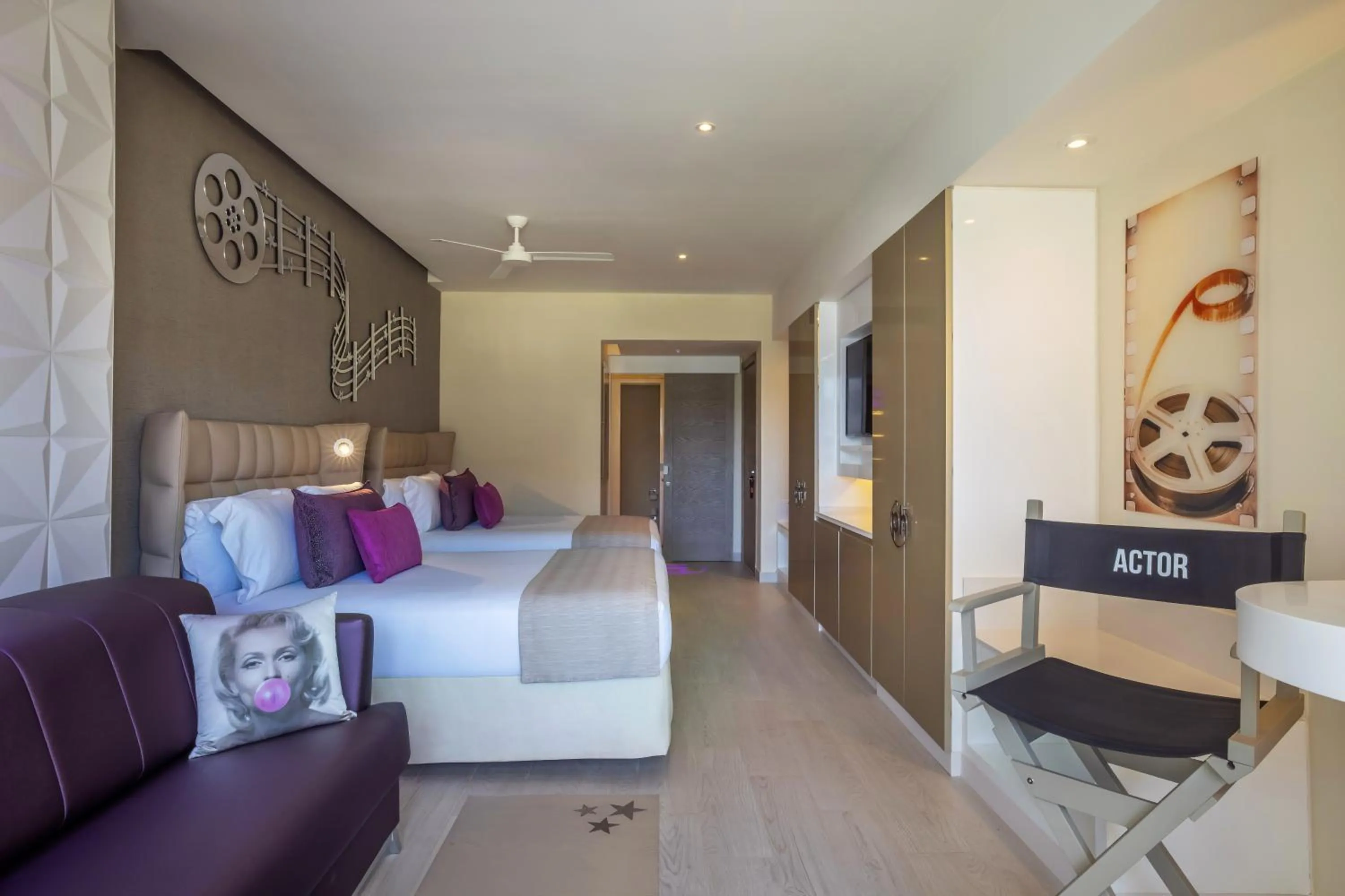 Bedroom, Bed in Planet Hollywood Cancun Adult Scene by Royalton, An Autograph Collection All-Inclusive Resort - Adults Only