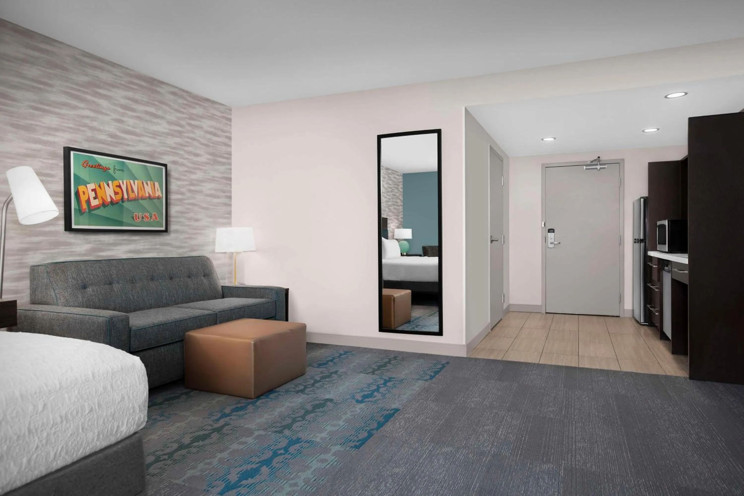 Living room, Bed in Home2 Suites by Hilton Pittsburgh - McCandless, PA