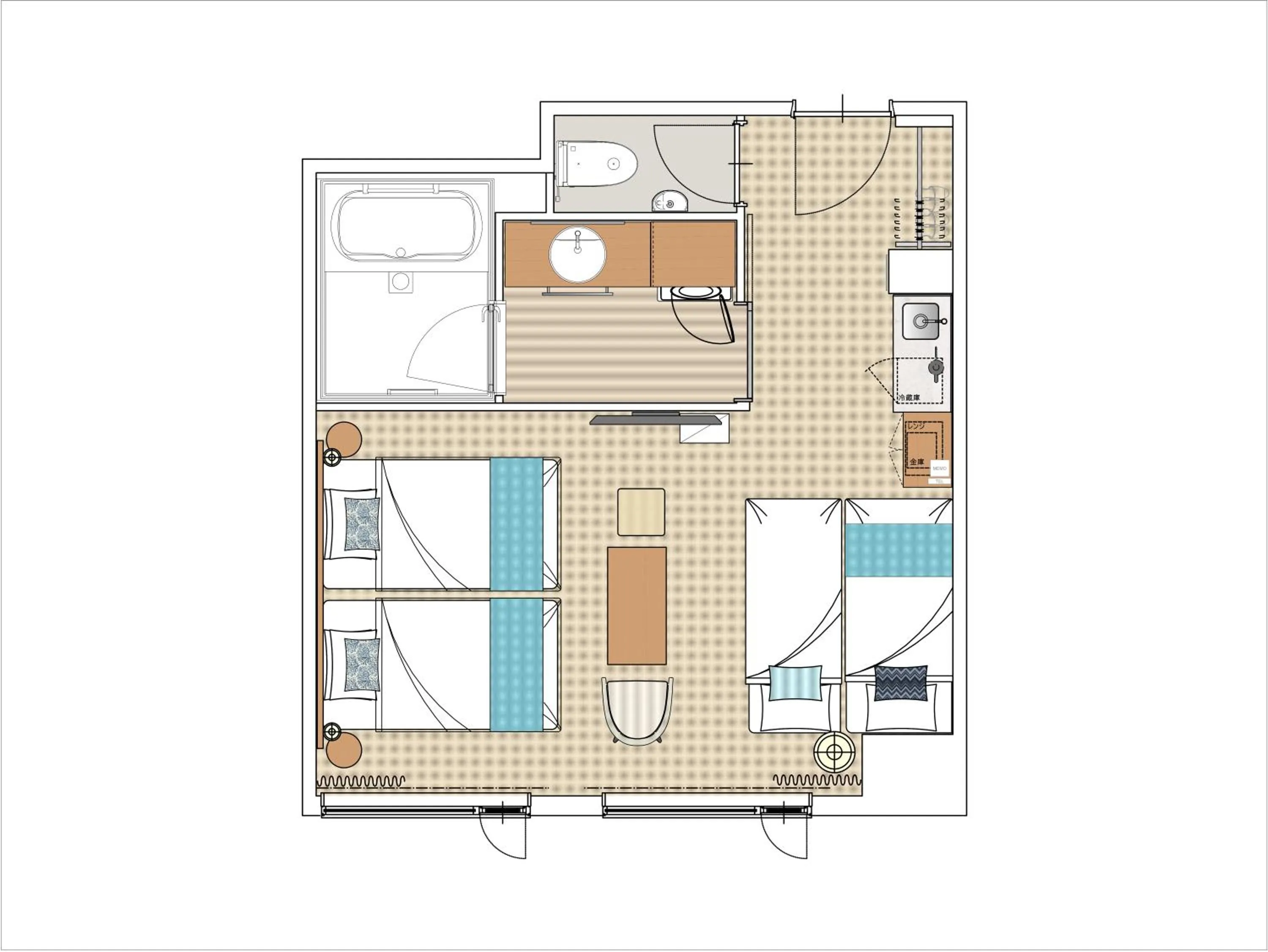 Floor plan in Tokyu Stay Okinawa Naha